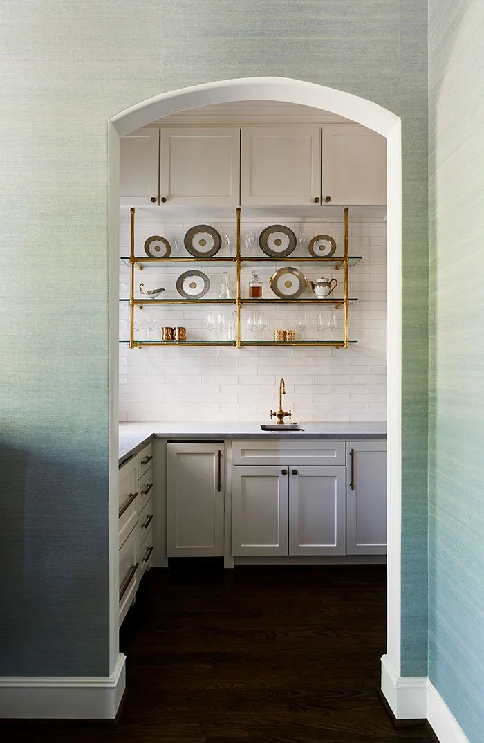 pretty open kitchen shelving