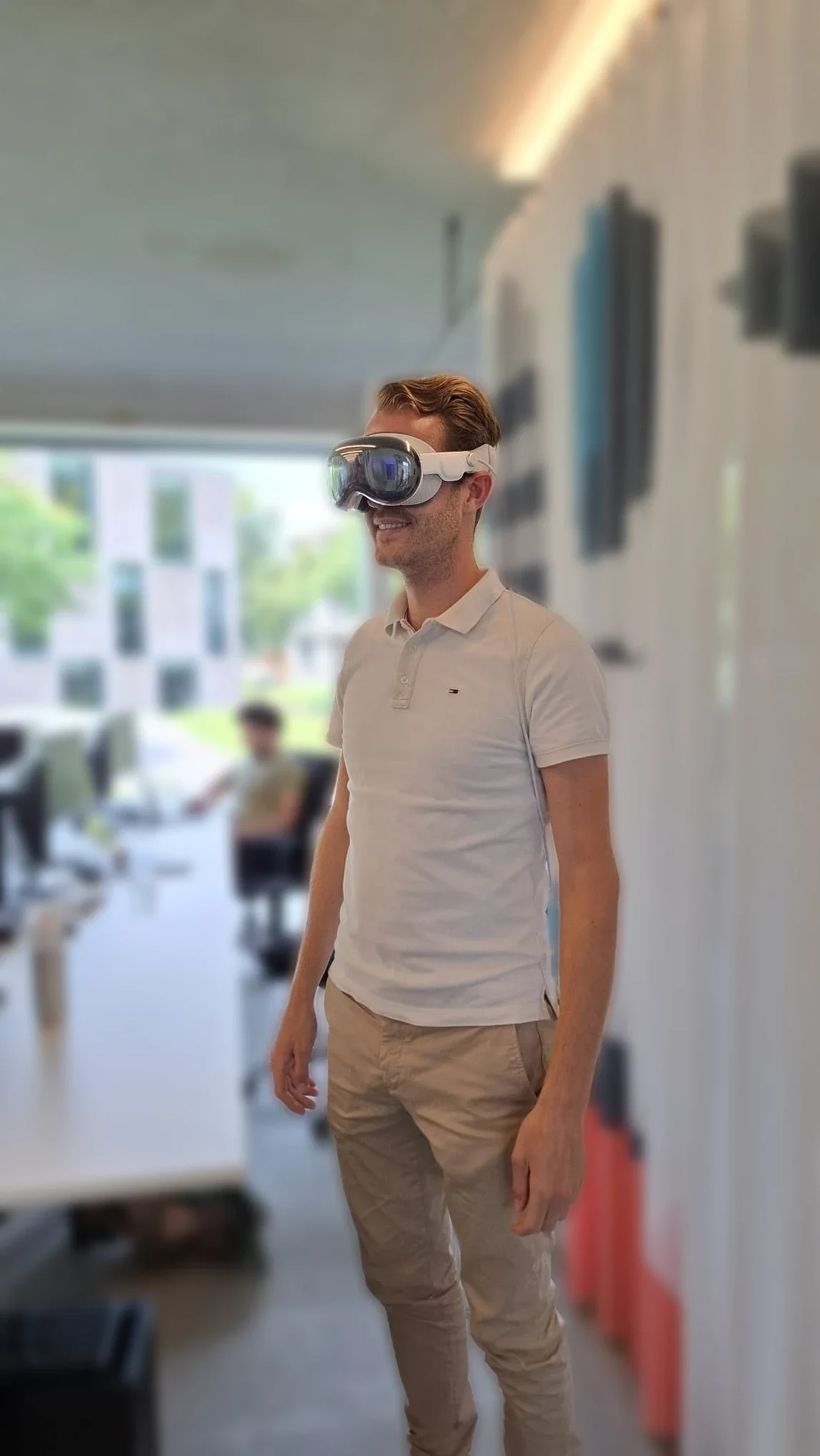 Stef Gommers wearing an Apple Vision Pro