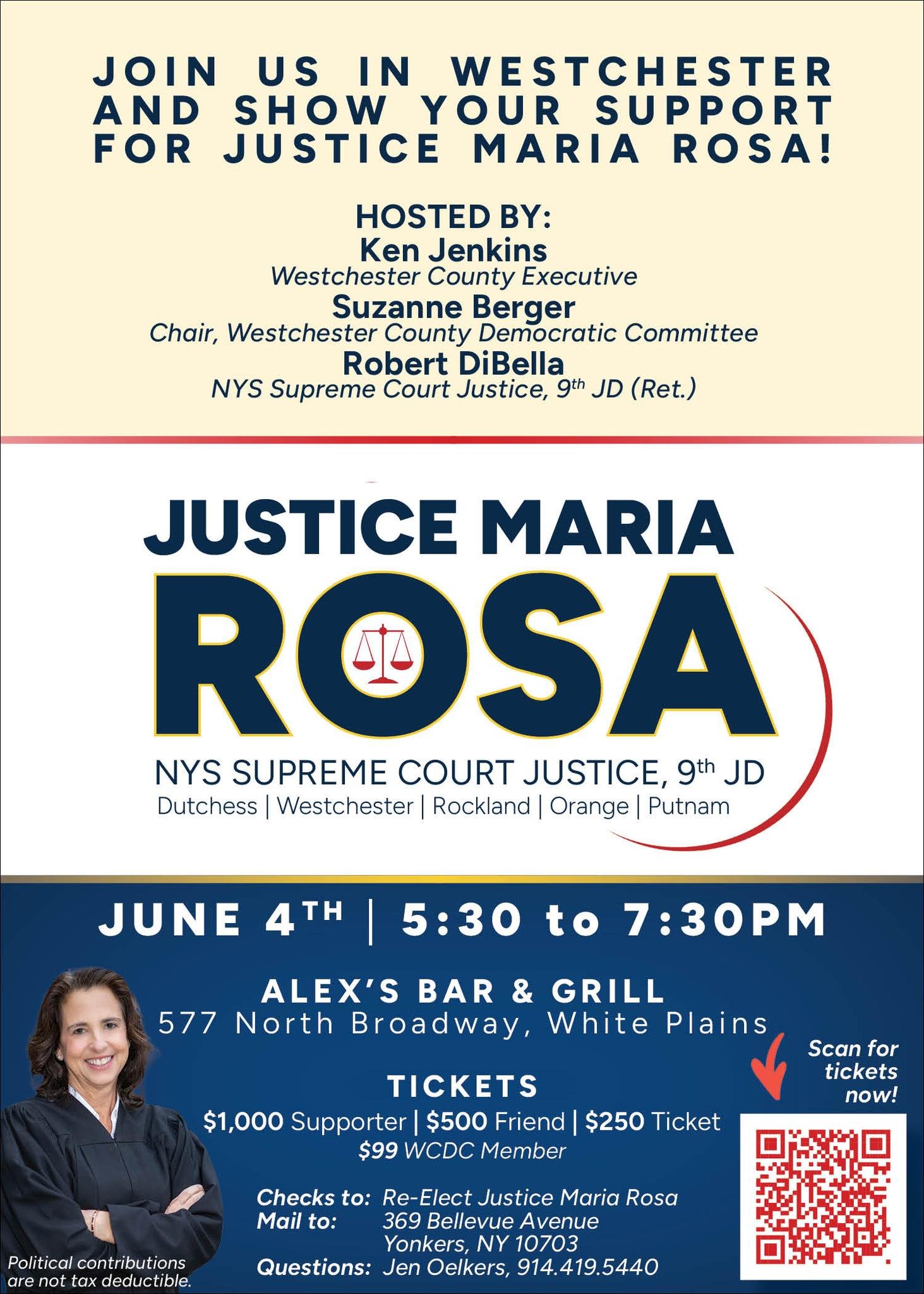 We hope to see many of you tonight in White Plains!

#reelectrosa