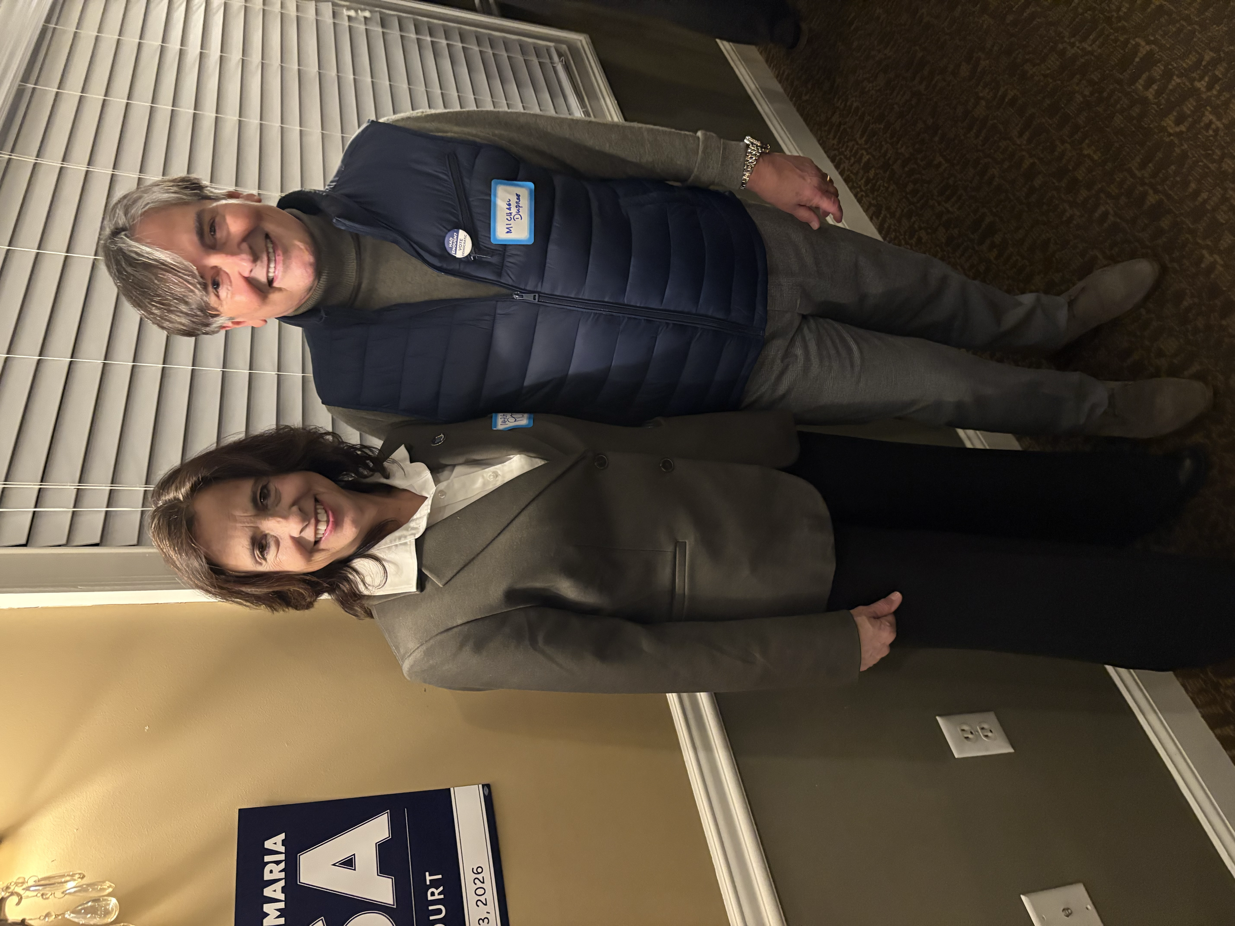 Judge Maria Rosa with Dutchess Democratic Chair, Michael Dupree