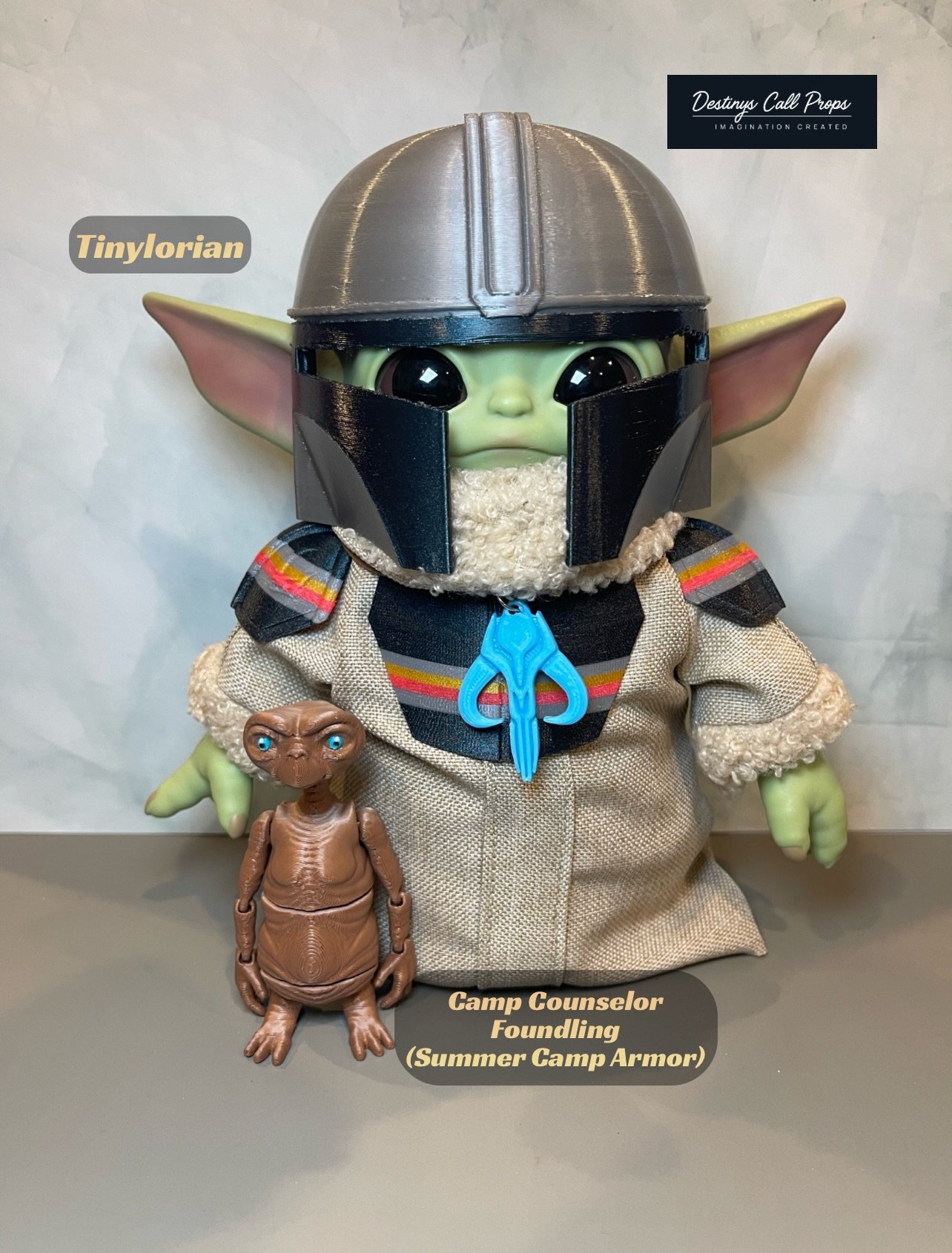 Ring in the new year with your new Camp counselor foundling! Armored in his vintage 70&rsquo;s/80&rsquo;s Summer camp armor, he is joined with his mini alien friend (free). Some of you may know him as, E.T. (Supply is limited, first come first serve 
