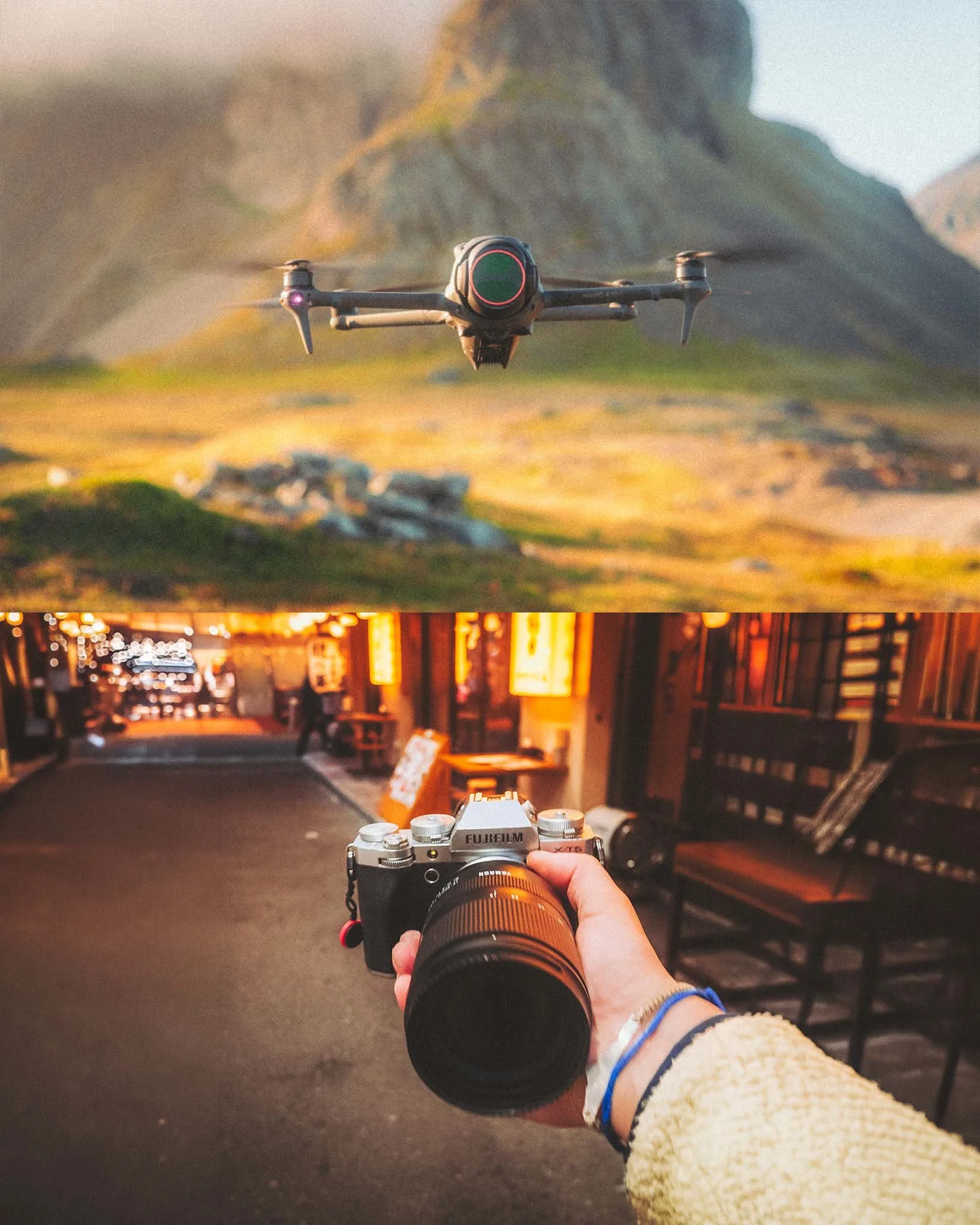 Photographe et vidéaste professionnel basé à Paris utilisant un équipement de pointe : drone DJI pour les prises de vues aériennes et boîtiers Fujifilm haute définition pour les reportages au sol.