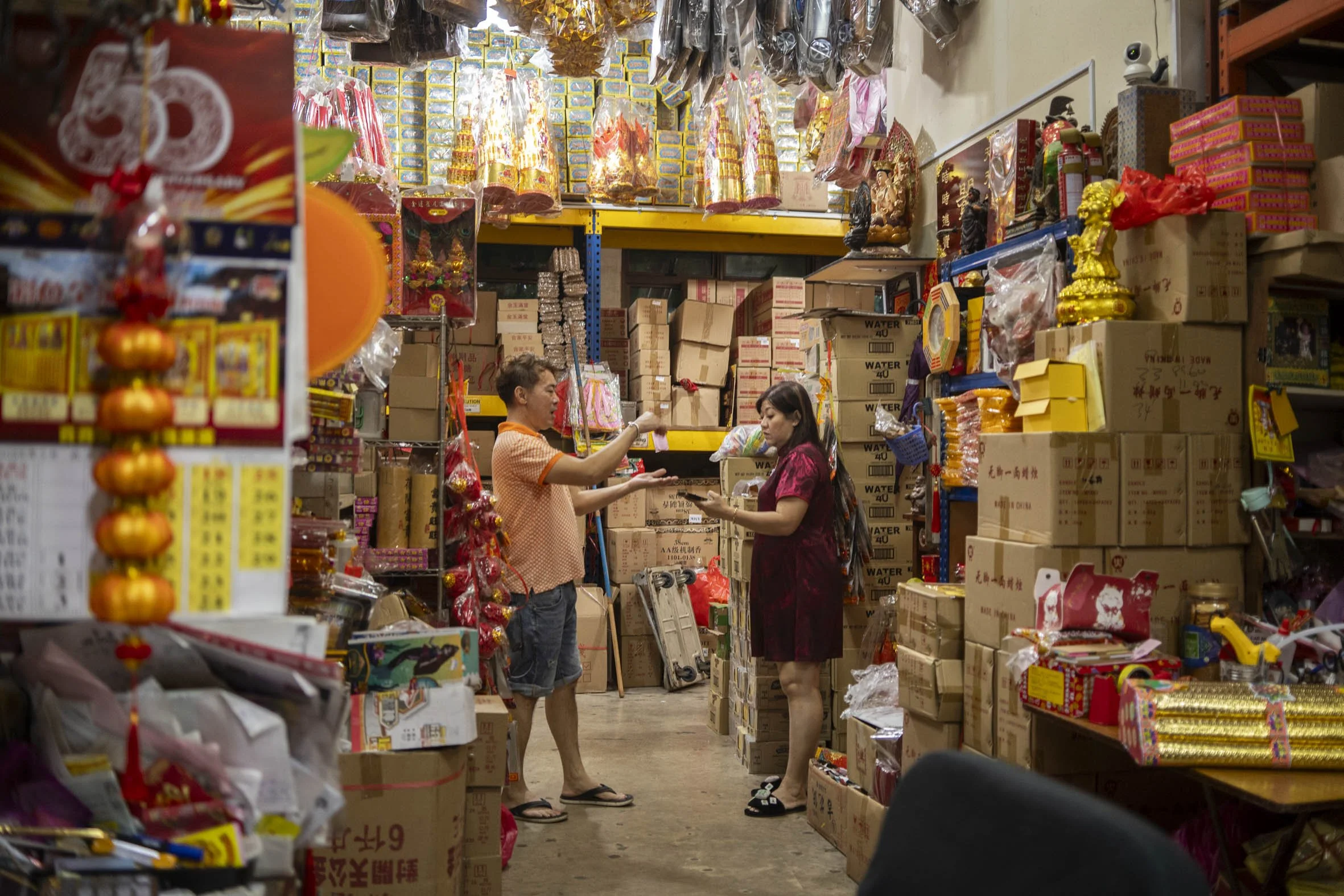 Mid ritual, Mr Lim Koon Seng, 49, Mdm Lim’s nephew, rushed to an offering wholesaler to buy more supplies for a “luck-renewing” ceremony later.  As a devout Taoist, Mr Lim, a machine operator, joins Mdm Lim’s family for the ritual yearly.  