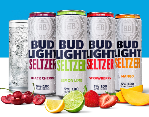 BUD LIGHT SELTZER
Introducing Bud Light Seltzer: An easy-drinking hard seltzer with a hint of delicious fruit flavor. We make our hard seltzer with a unique process made to deliver the most refreshing taste possible.

PACKAGE DESIGN   •   DESIGN STRA