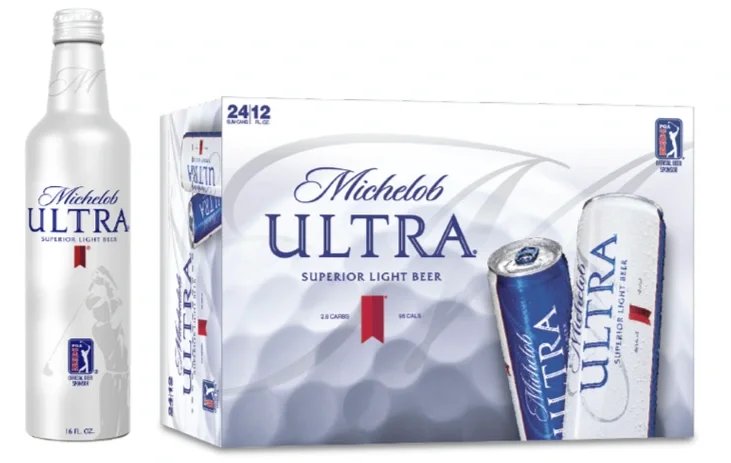 MICHELOB ULTRA GOLF
Michelob Ultra is a low carb & low calorie beer that may help you with that low score on your card at the end of the day.

PACKAGE DESIGN • DESIGN STRATEGY