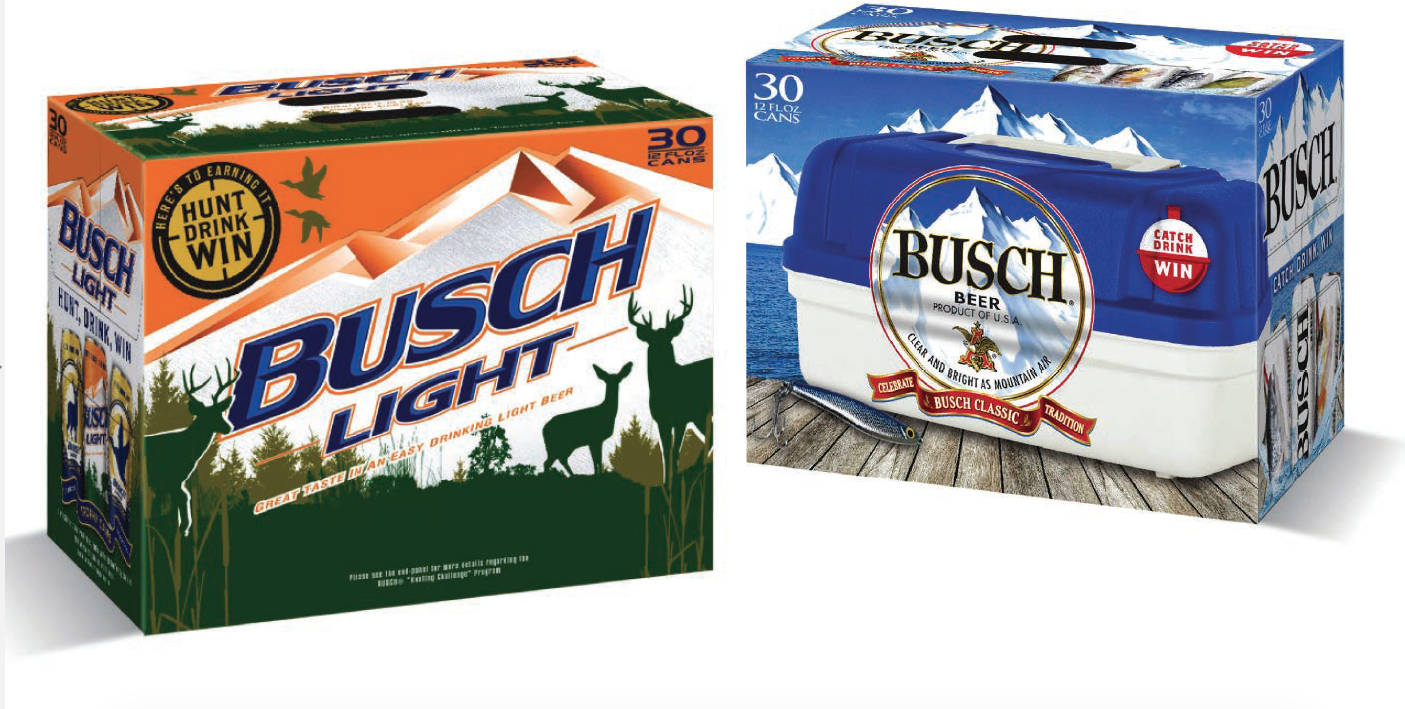 BUSCH HUNTING/FISHING

The Busch hunting package is a unique seasonal package which increases Busch purchase consideration and reflects connections to the outdoors.

PACKAGE DESIGN DIRECTION · DESIGN STRATEGY