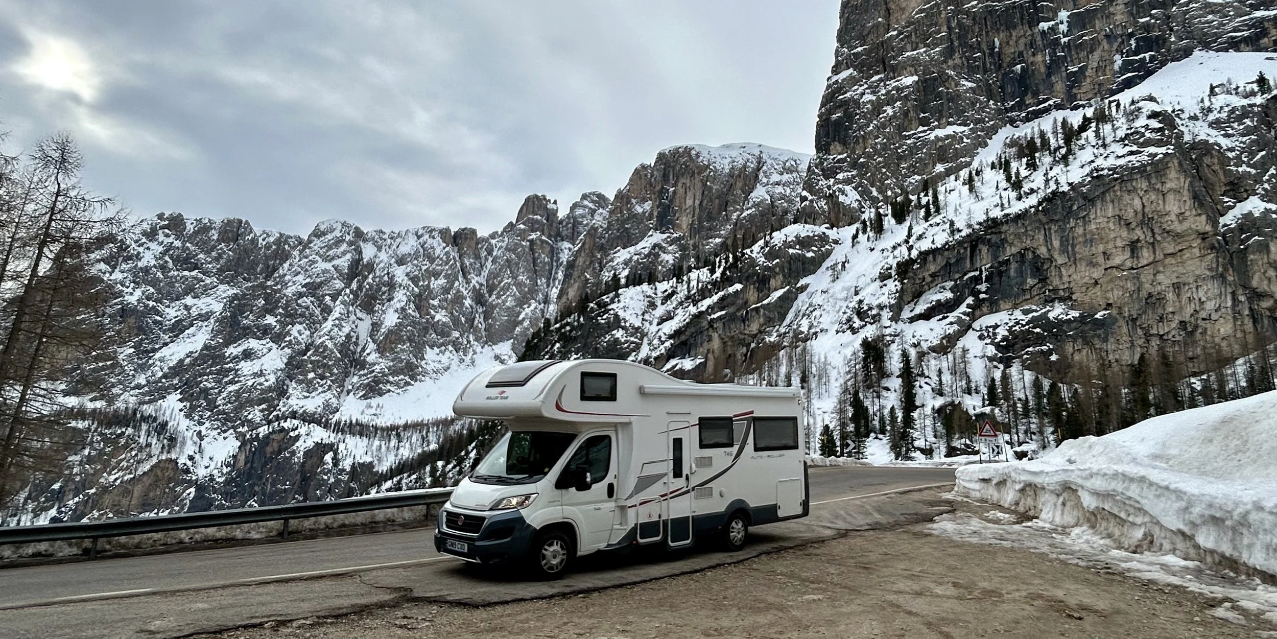 Motorhome in the Dolomites