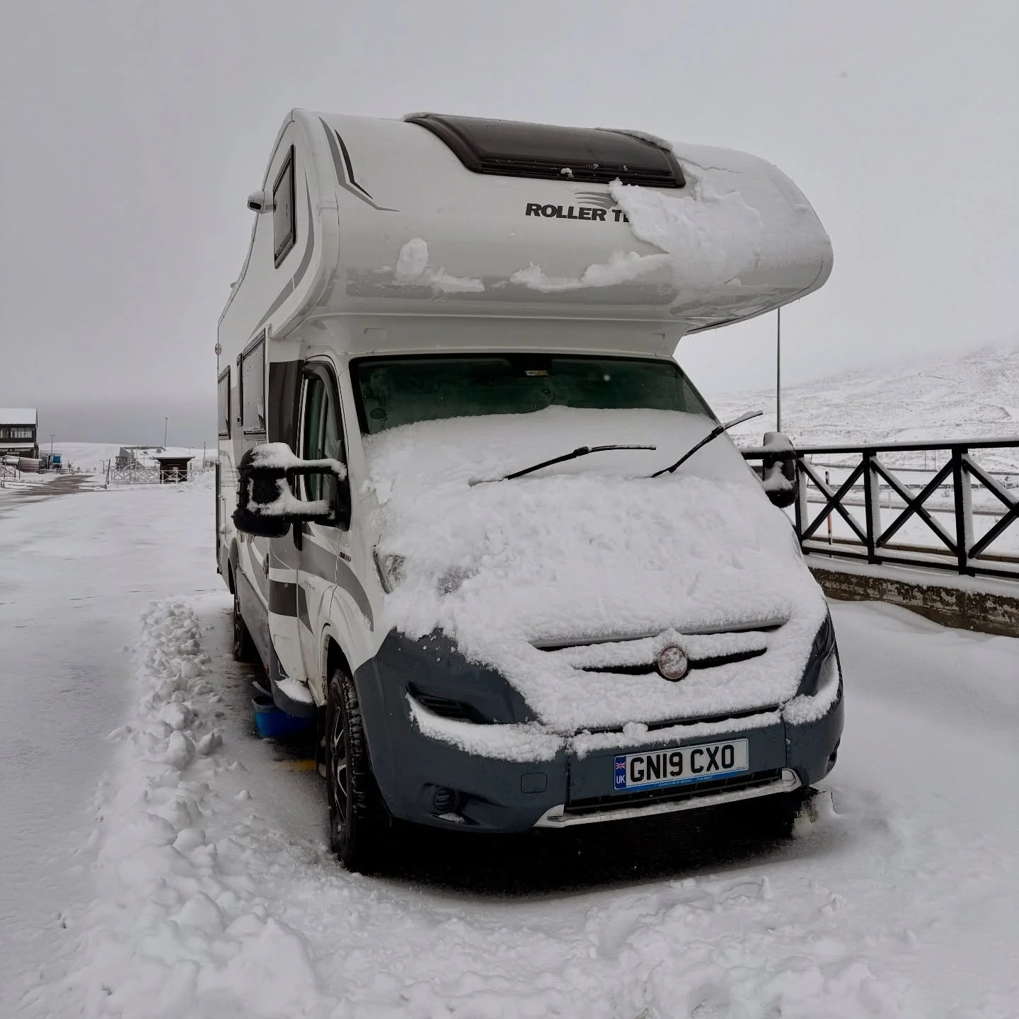 When you think of Turkey you don&rsquo;t think of so much snow that it slides off the roof at 5am and scares the life out of you, icicles hanging from the skirting, frost on the inside of the cab glass and temperatures down to -10! 
The last photo wi