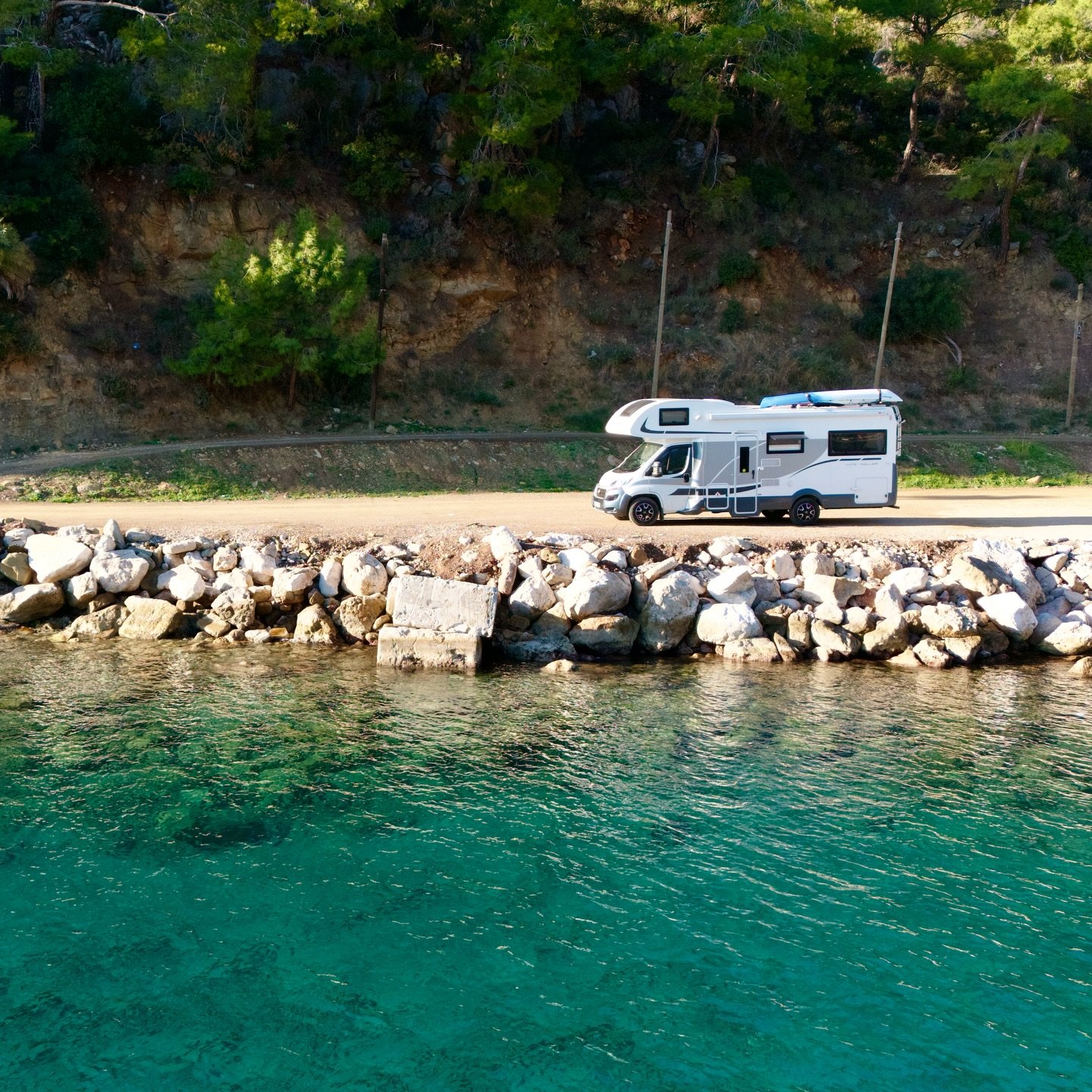 I think this has to be my favourite park up in Turkey so far. A remote peninsula beside the sea with only sound being the waves rolling in against the rocks. 🌊 

#roadtripturkey #exploreturkey #motorhomeadventures #solofemaletraveler #solofemalevanl