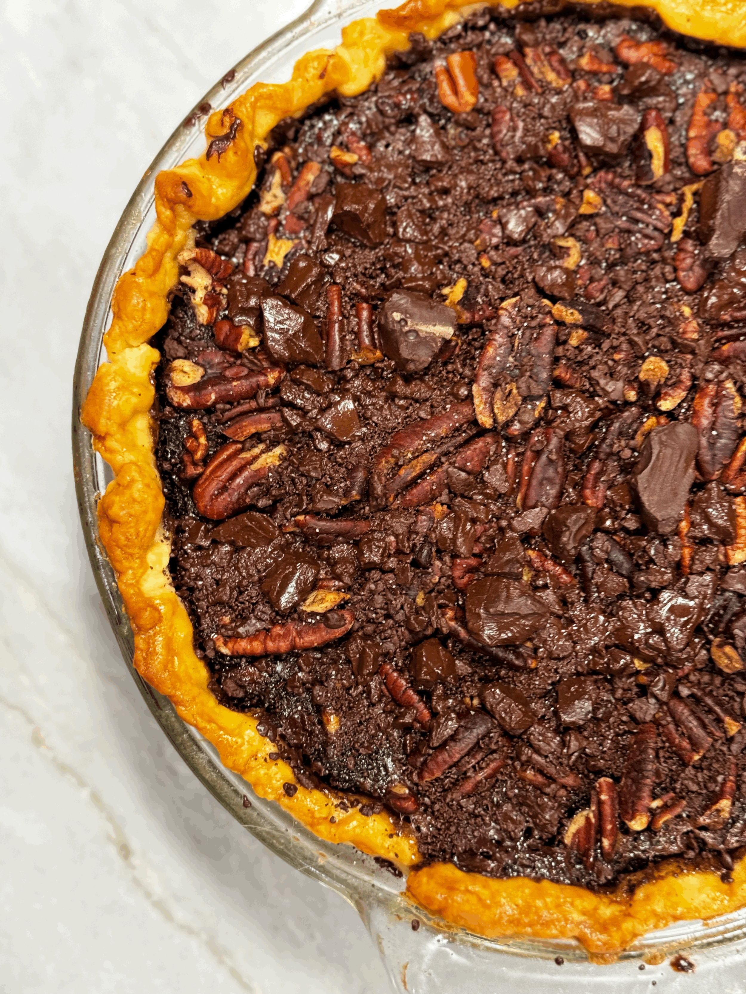 Chocolate Bourbon Pecan Pie
