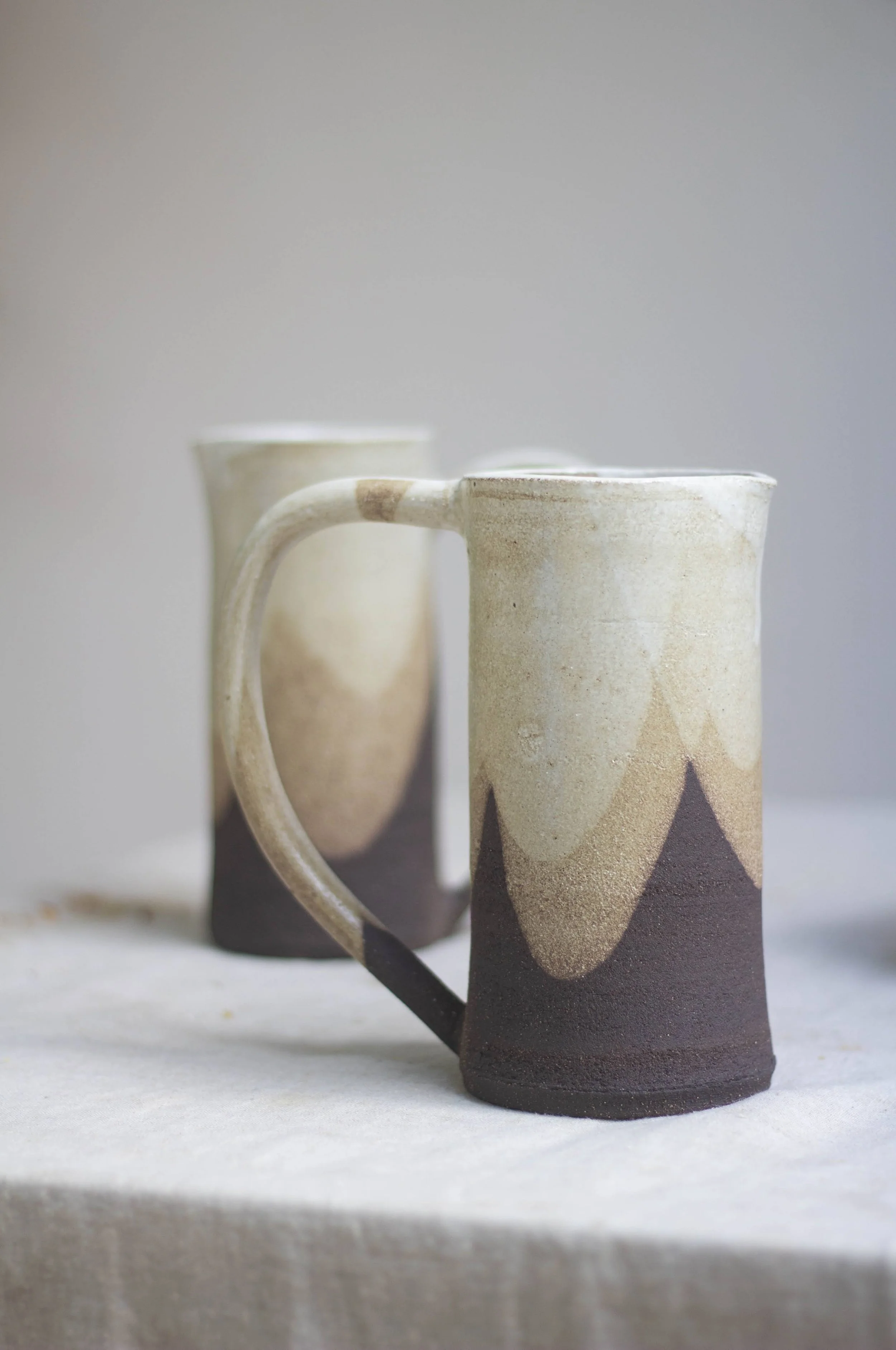 Carafe en grès noir - Empreinte