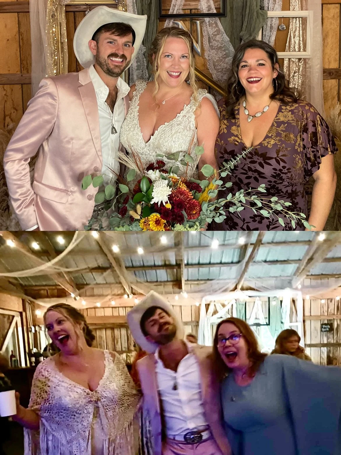 Congratulations to Suzie &amp; Gabe! What an honor to know you both and be at your beautiful wedding 🩷🤍🩷