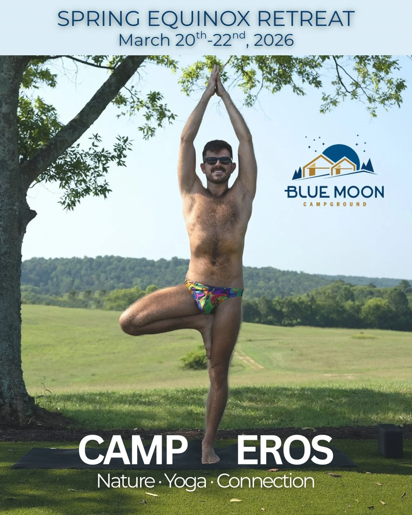 I&rsquo;m thrilled to collaborate with @bluemooncampground for Camp Eros&ndash; a Spring Equinox retreat weekend 🌱🪷

Enjoy 3 yoga classes, a guided hike at the renowned Shirley Miller Wildflower Trail, group meditation, campfire chats, hot tub rela
