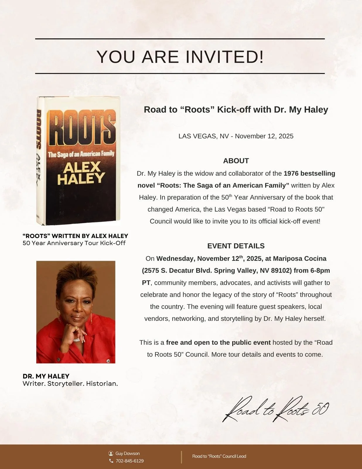 Road to Roots Kick-Off Event