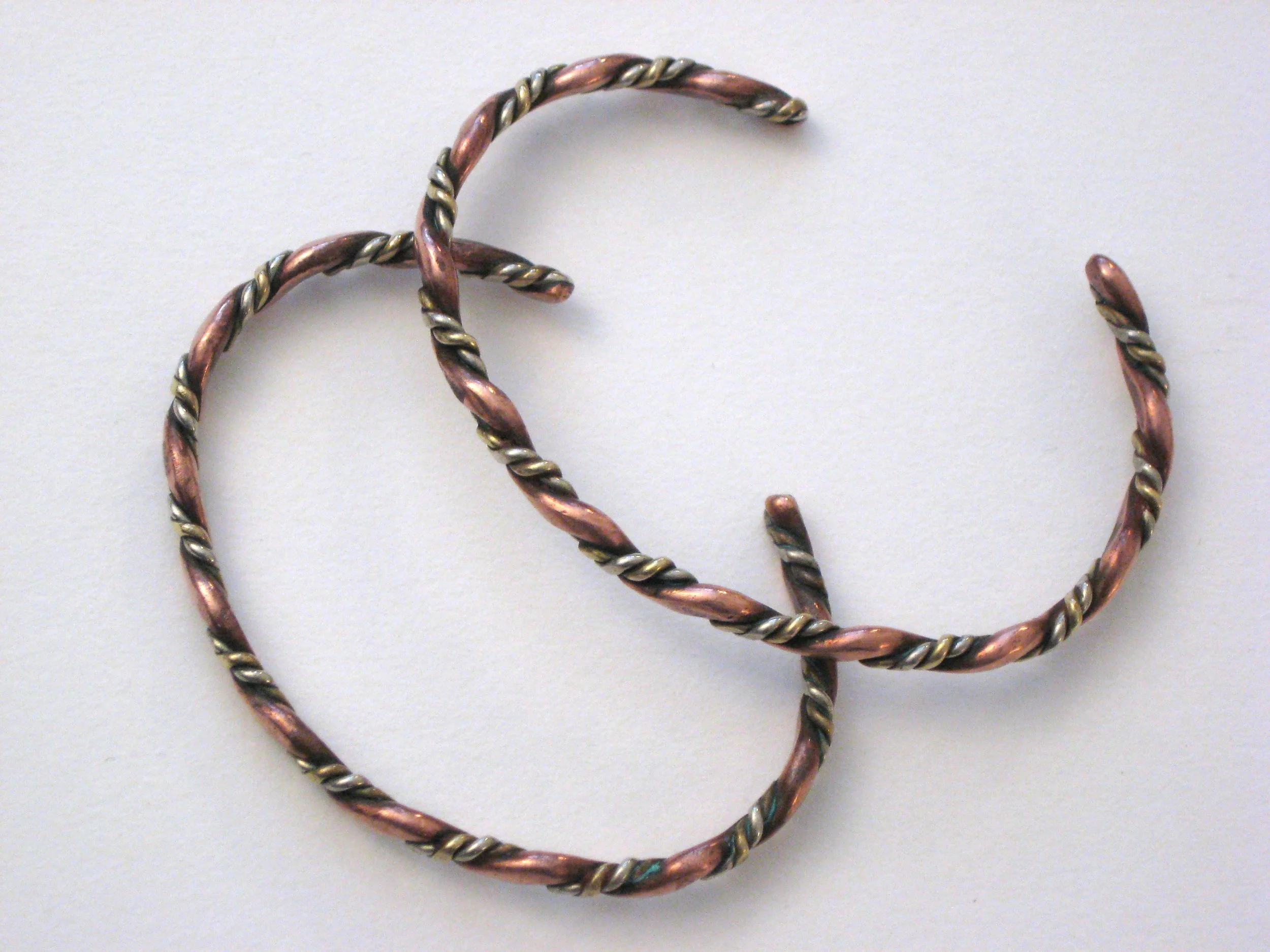 Copper woven bracelets