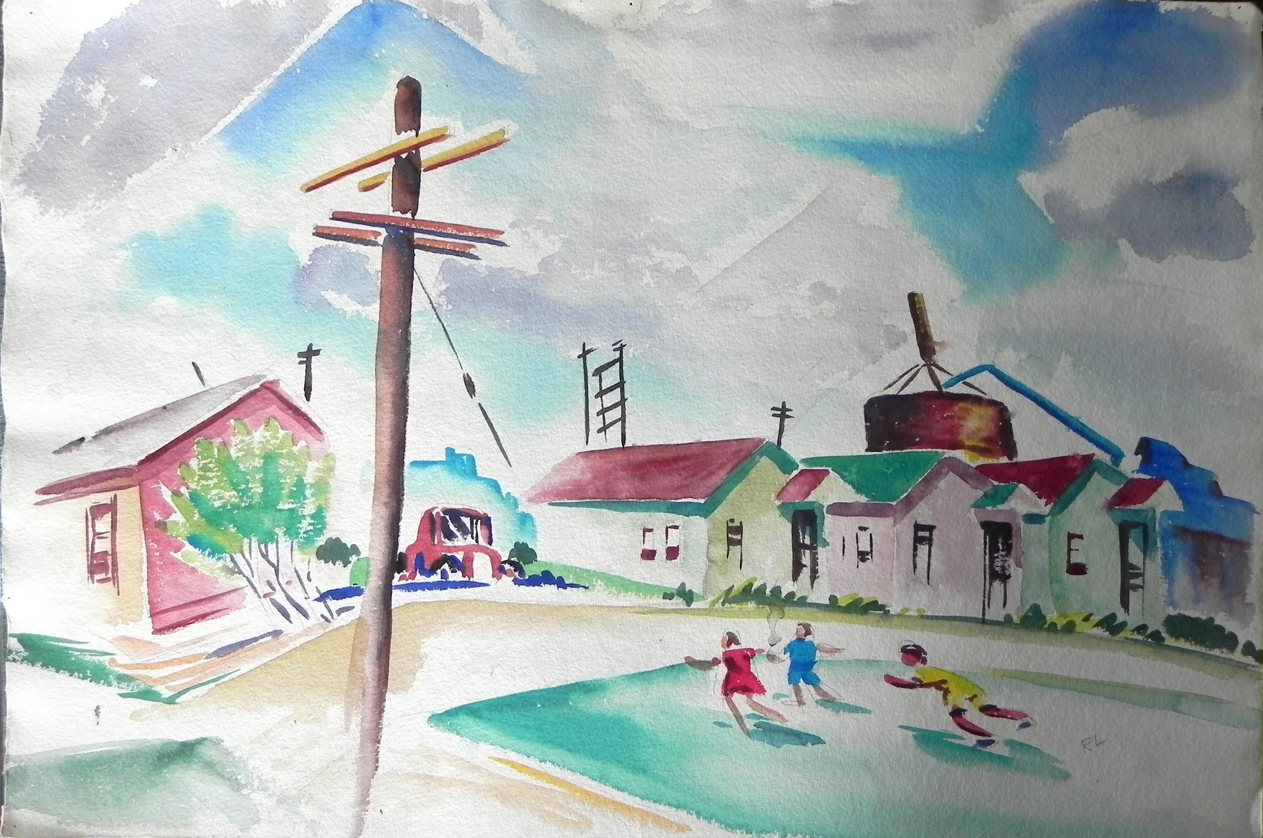 32.	“Afternoon Game” 15 ¼ x 22 ½”
