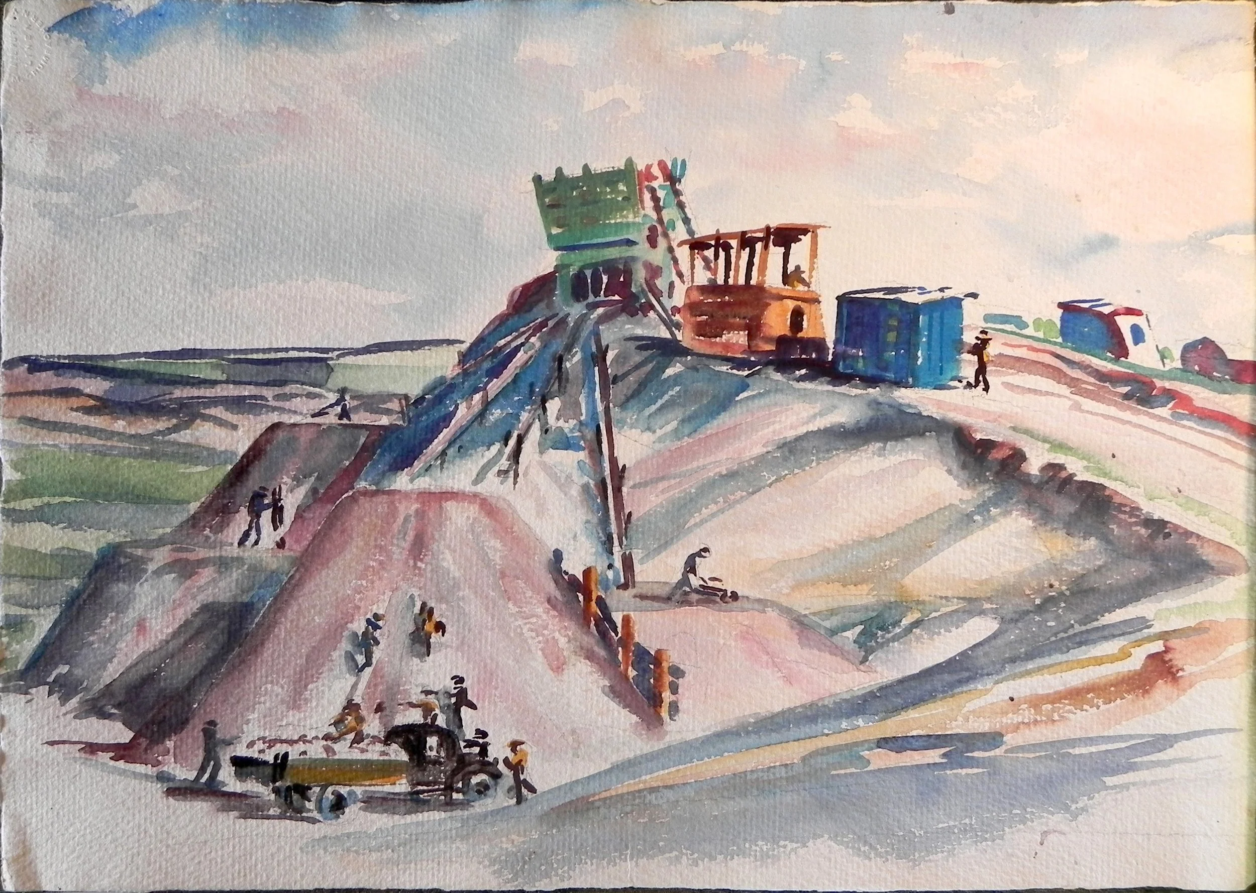 Watercolor. 15 ½ x 21 ½”