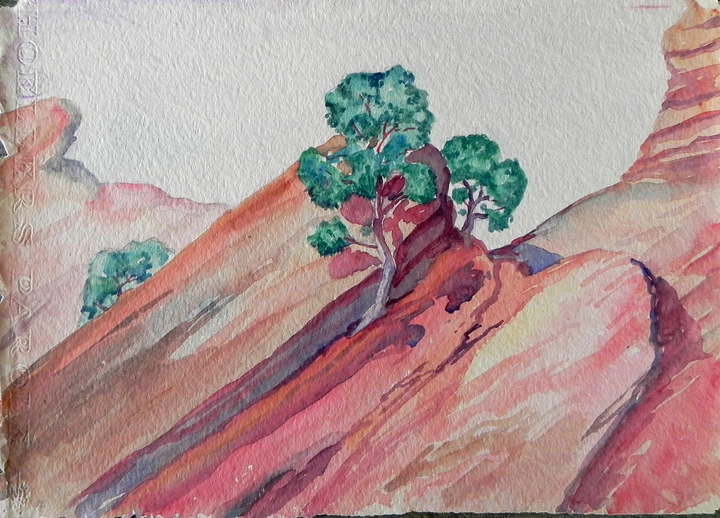 Watercolor. 10 x 14 ¼”