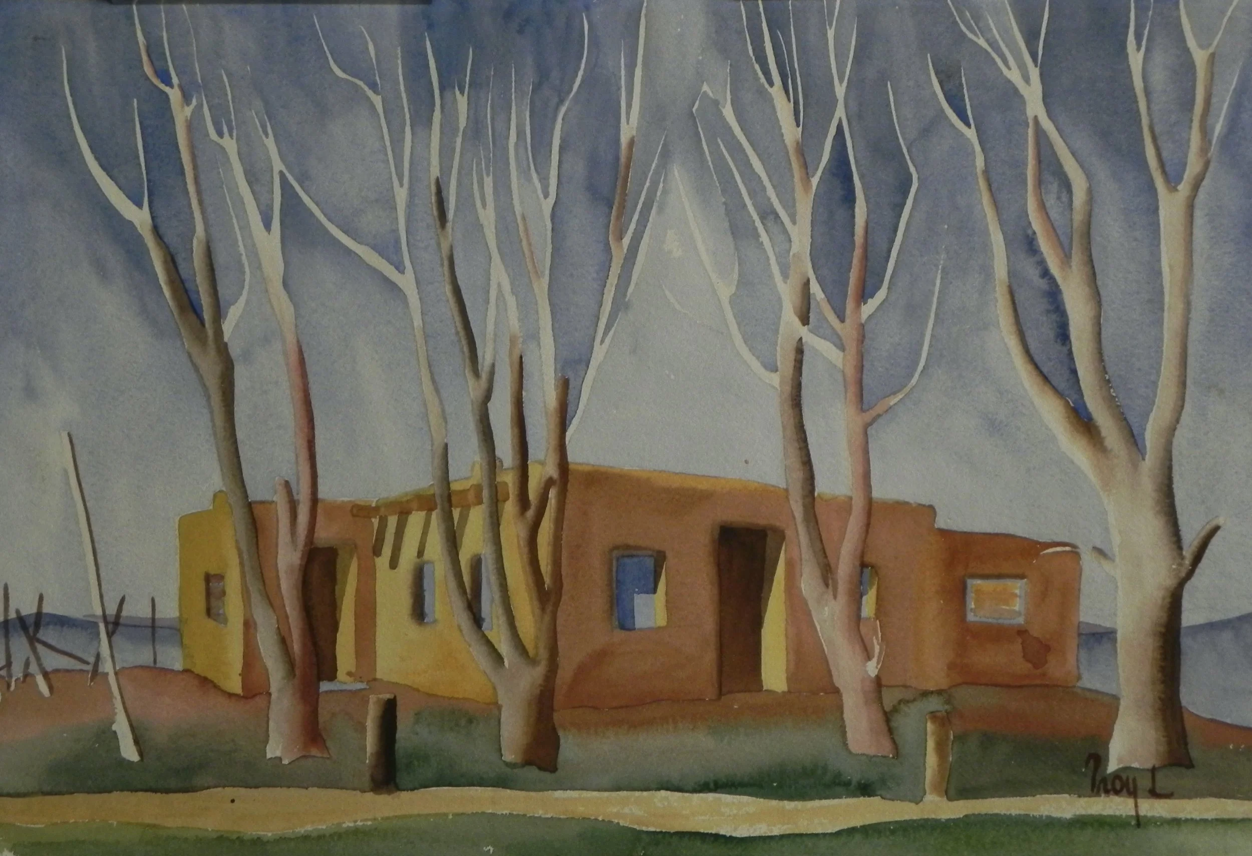 Watercolor. 13 ¼ x 19 ¾”