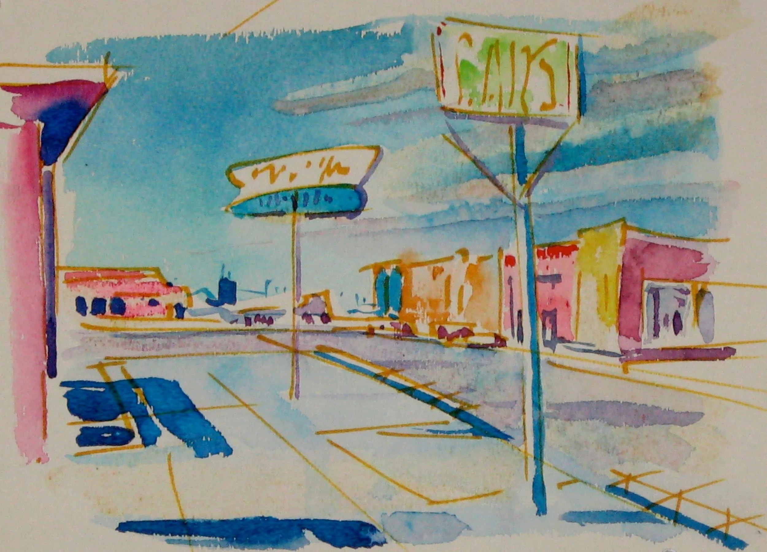 Watercolor. 9 x 11 ¾”