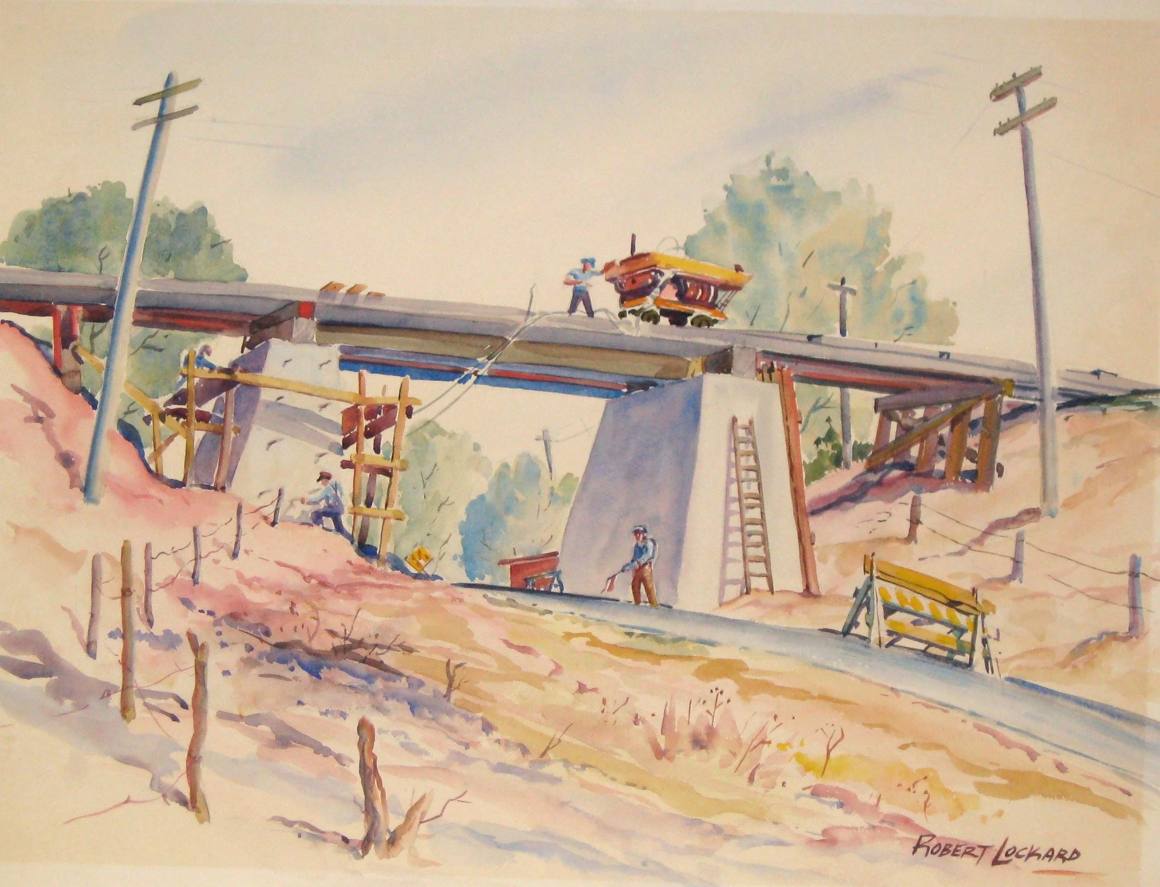 Watercolor. 19 ¾ x 26”