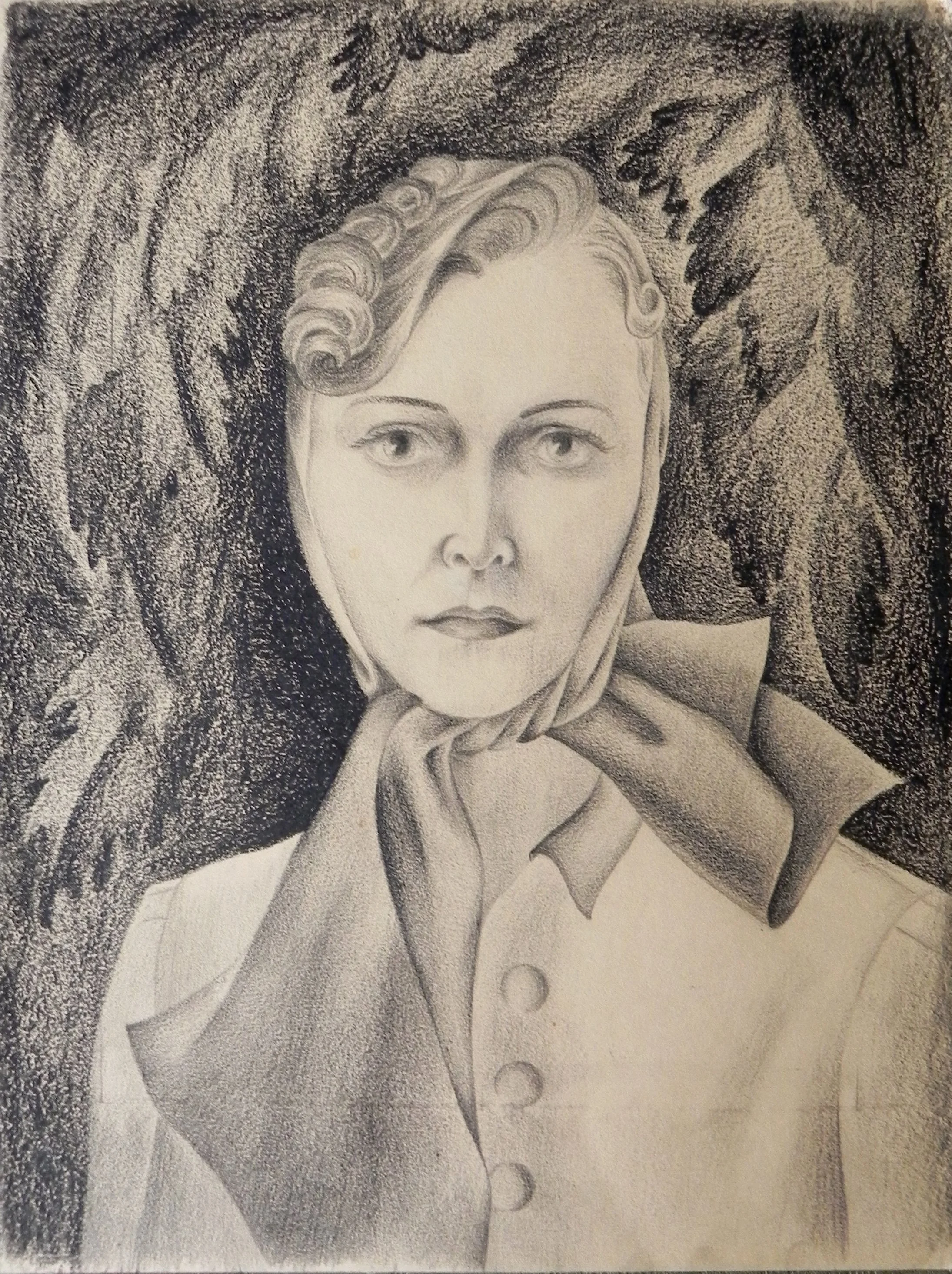 Self Portrait. Charcoal. 12 x 9”
