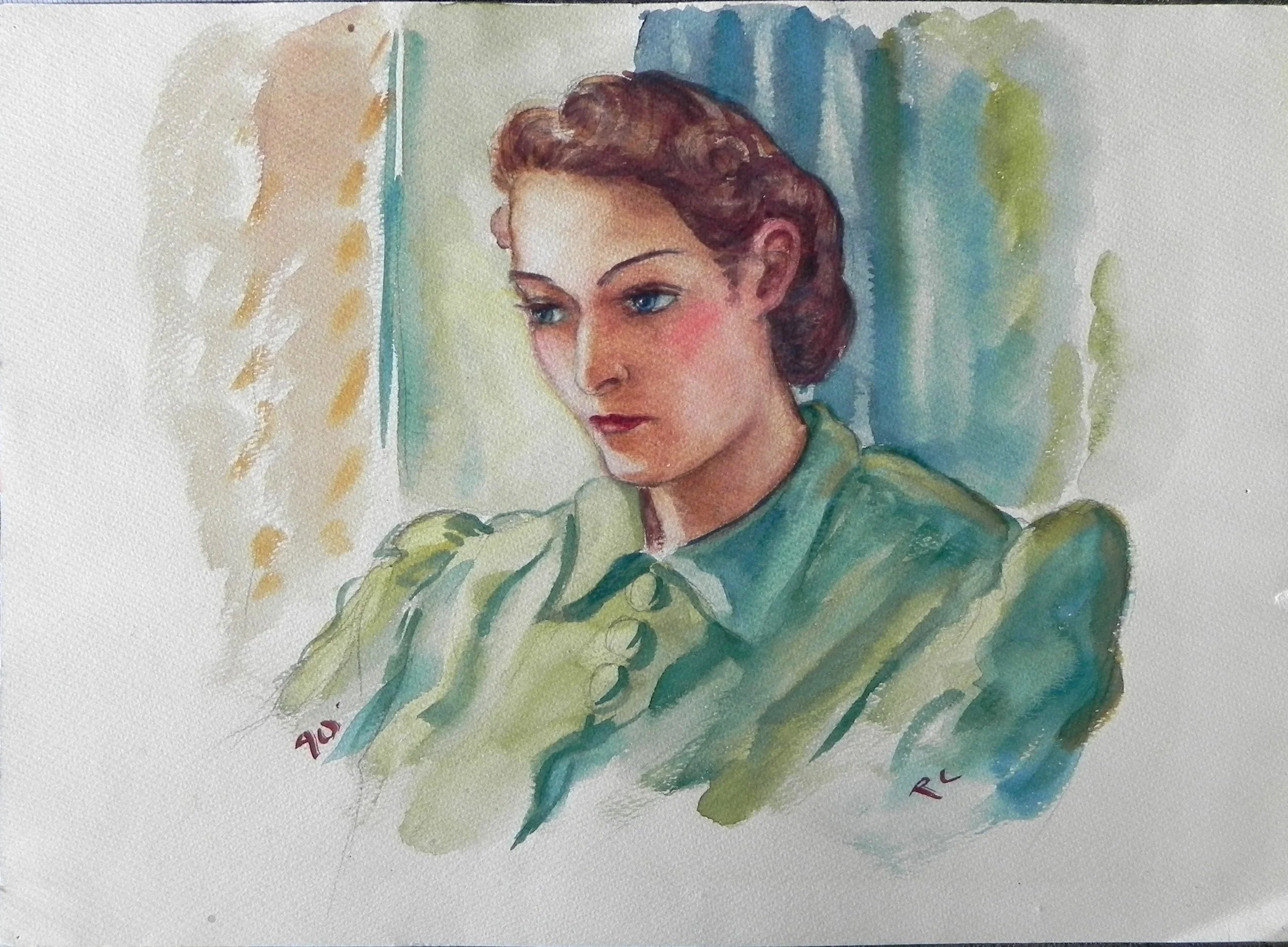 Portrait of Troy, 1940. Watercolor. 9 x 11 ¾”