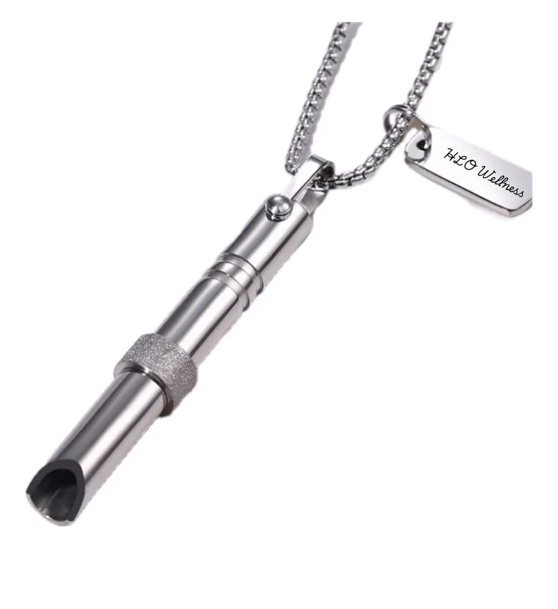Silent Anxiety Breathing Whistle (Silver)