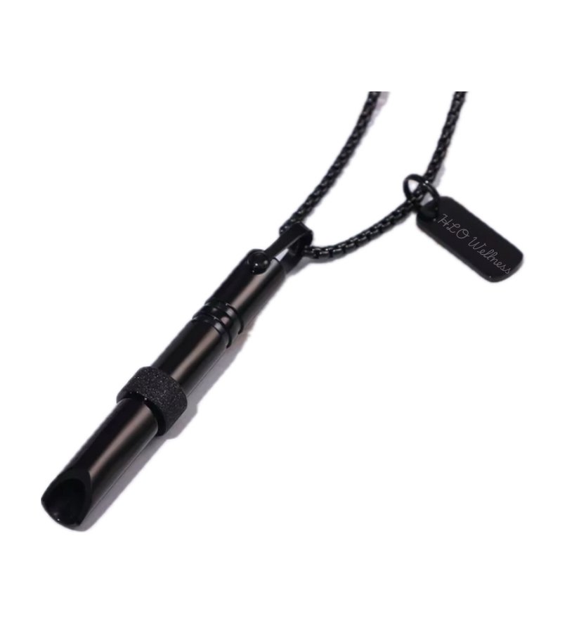 Silent Anxiety Breathing Whistle (Black)