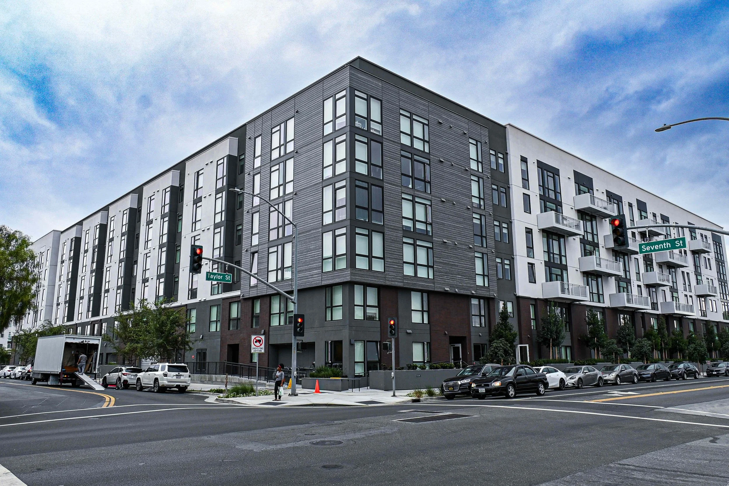 wide shot of sixth and jackson from across street