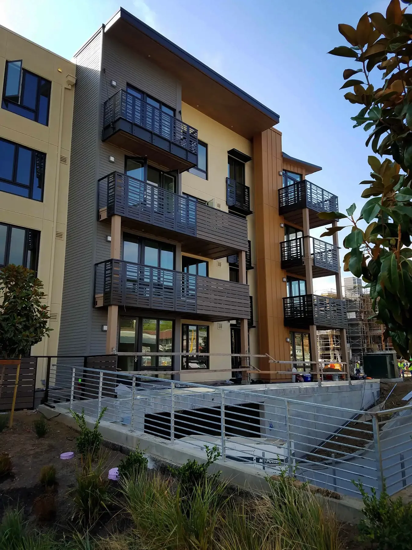 angled view of university terrace building