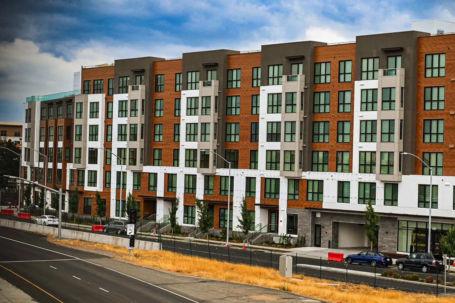 wide shot of the bower from down the street