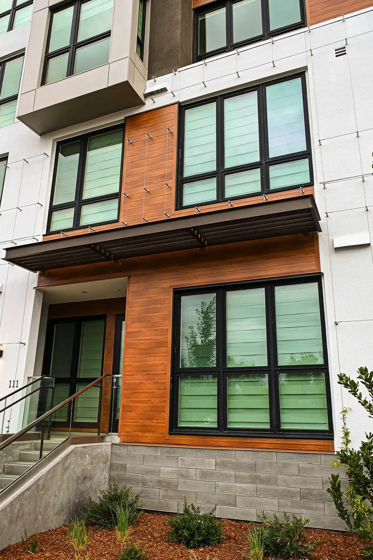 detail view of bower entrance and windows