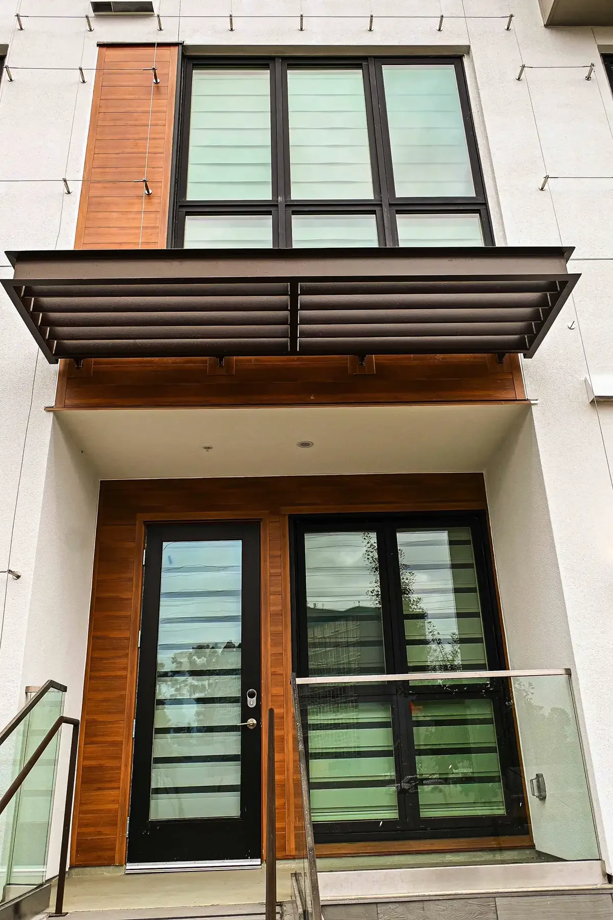 detail view of bower doors and windows