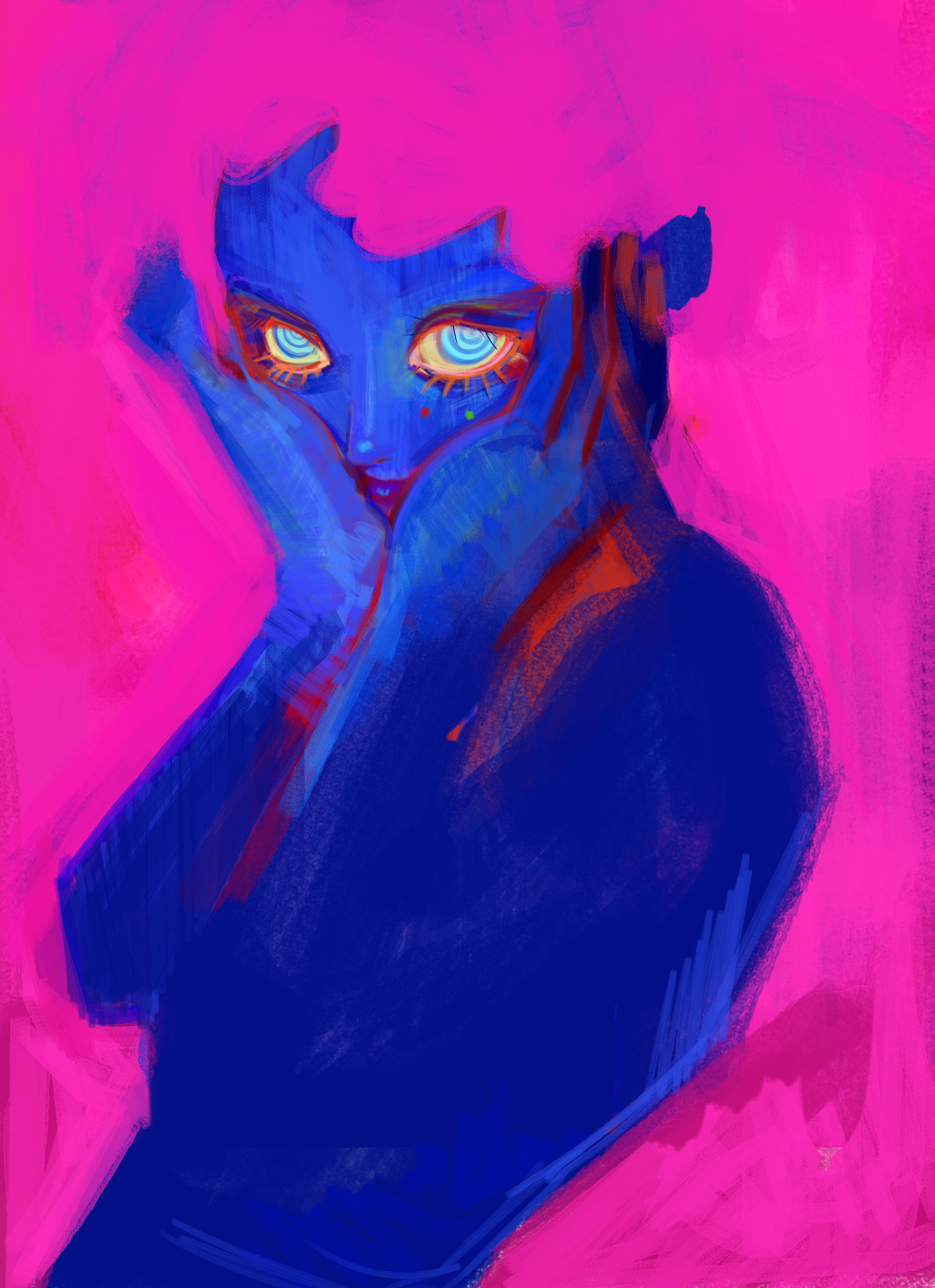 11-26-2025 "Cotton Candy".
Digital Painting done on Photoshop