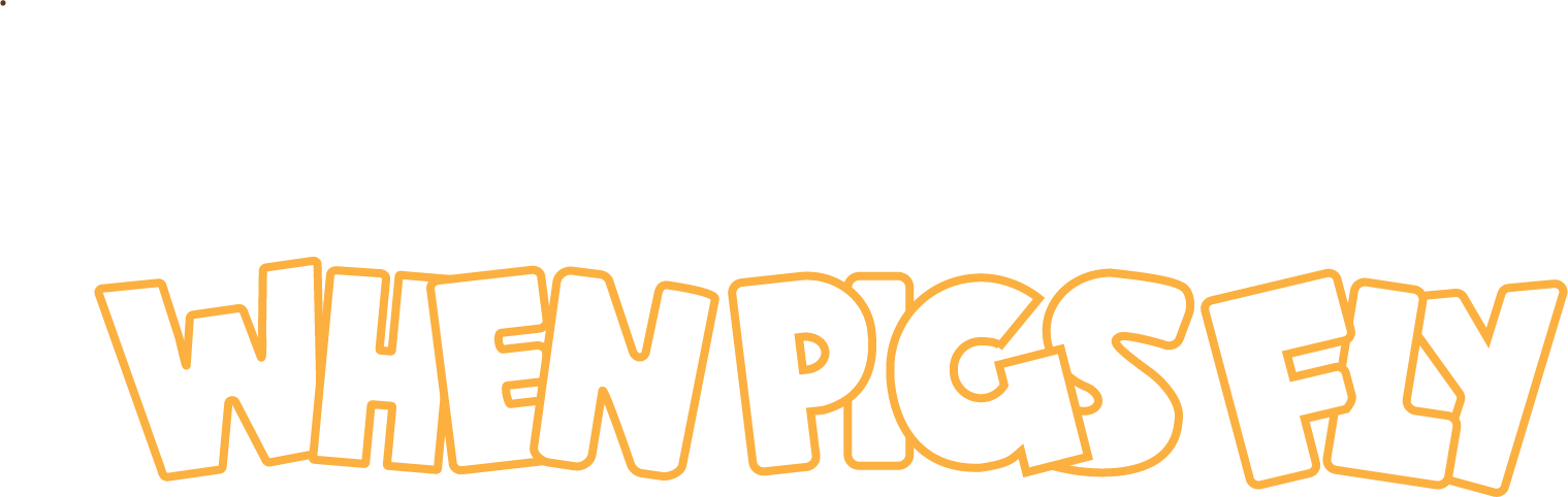 When Pigs Fly Logo 2, 2025. Made in Adobe Illustrator.
This logo was made for the tentative movie poster, and was used again later the powerpoint for our midterm presentation.