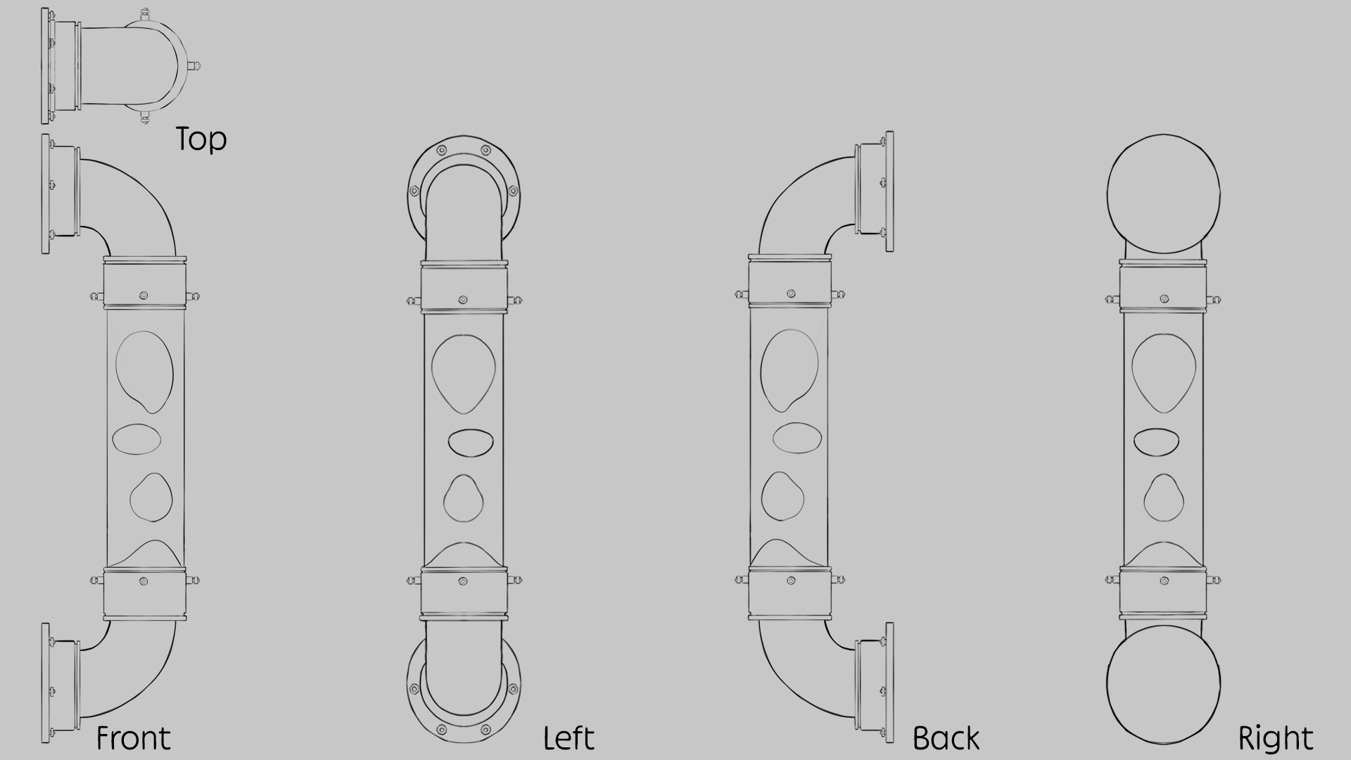 "Slime Lamp". 2025. Final Design Orthographic. Adobe Photoshop. 