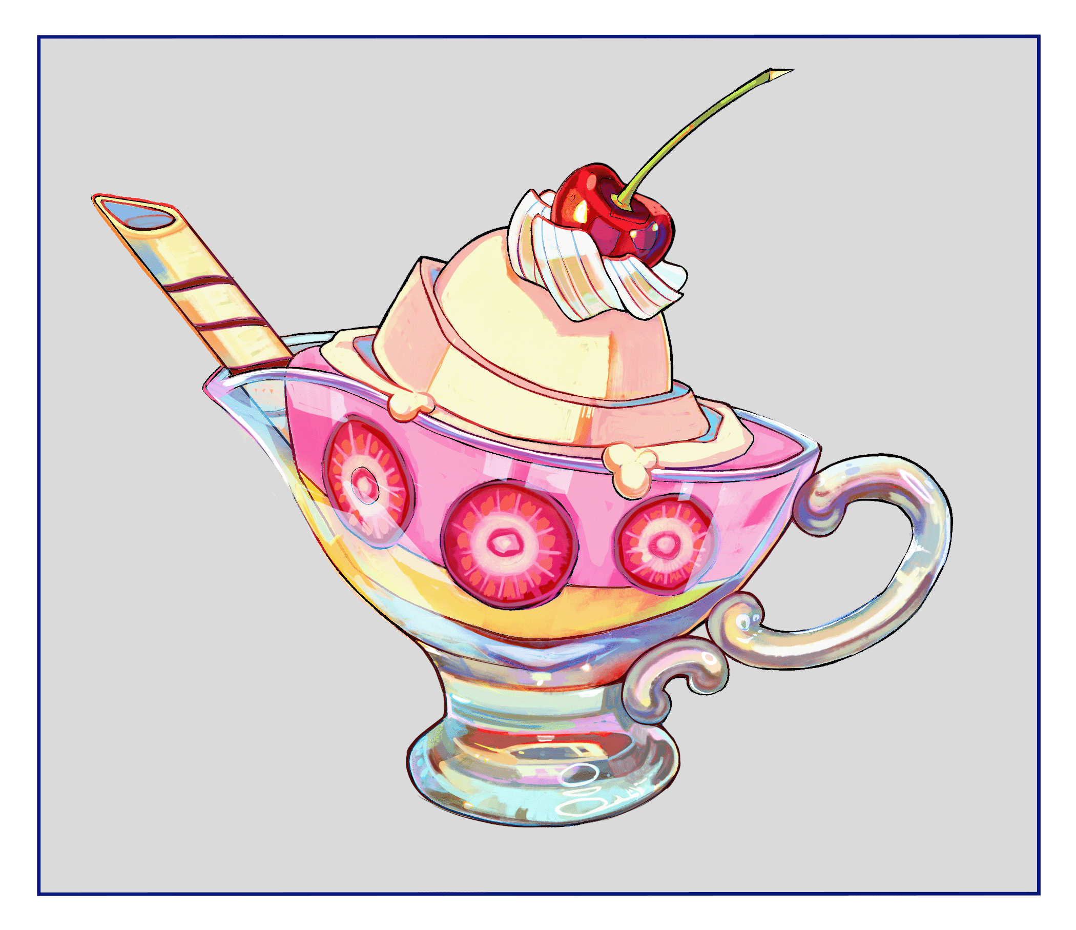 "Parfait Teapot". Final Design Render No Background. Adobe Photoshop. September 2, 2025.
