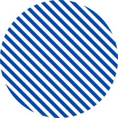 Círculo azul con líneas diagonales más oscuras