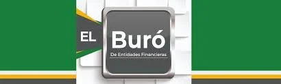 Pantalla que dice 'El Buró de Entidades Financieras' en fondo gris con diseño moderno.