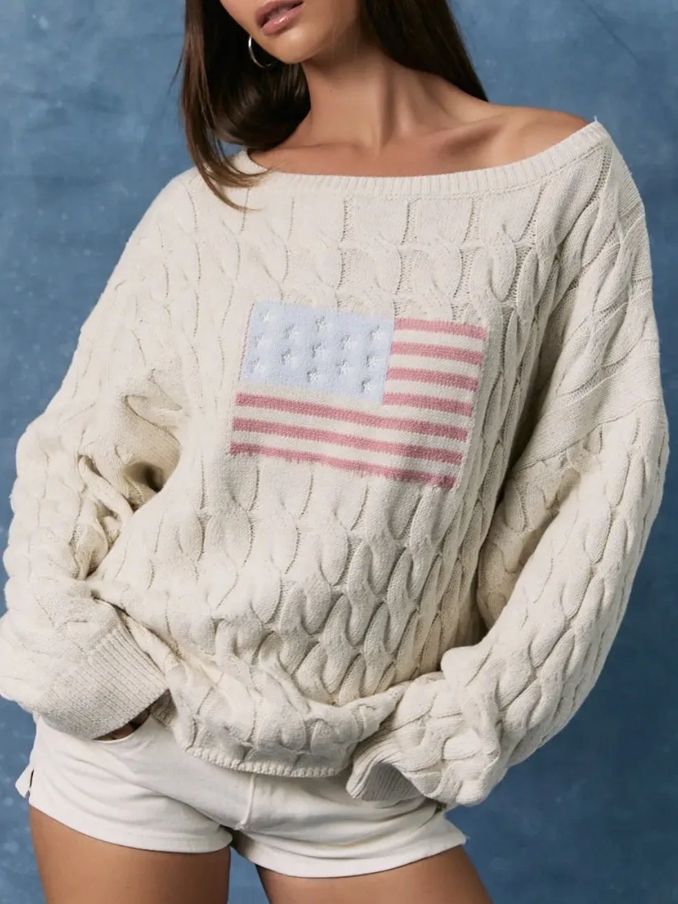 Stars & Stripes Cable Knit