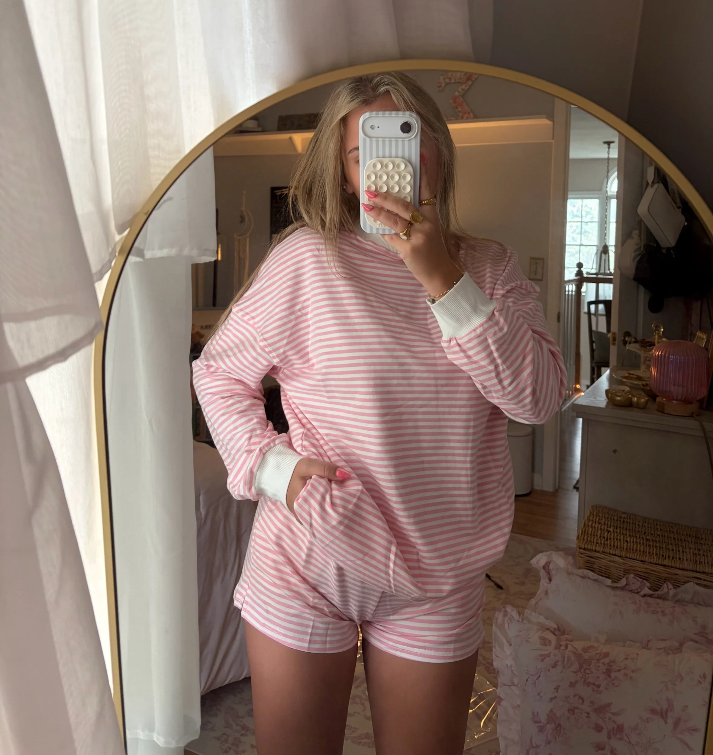 Salty Stripes Set - Light pink