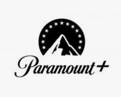Paramount+ logo with mountain peak, stars, and cursive text