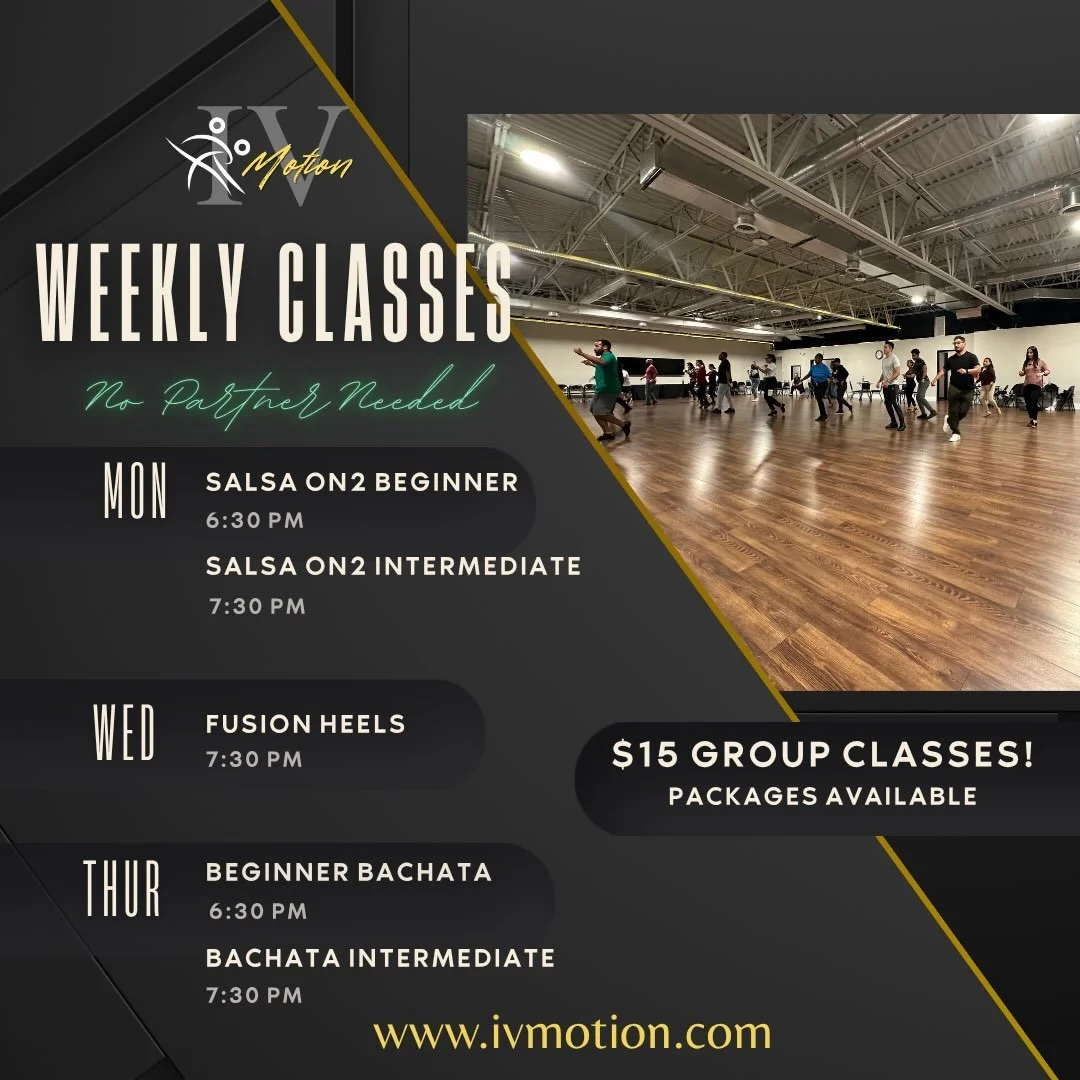 See you in class! 18yrs &amp; up
2198 Columbiana Rd, Vestavia, AL 
Book your classes online!
www.ivmotion.com
Or pay at the door 🕺🏾💃🏻
#salsa #bachata #birmingham #ivmotion #heels