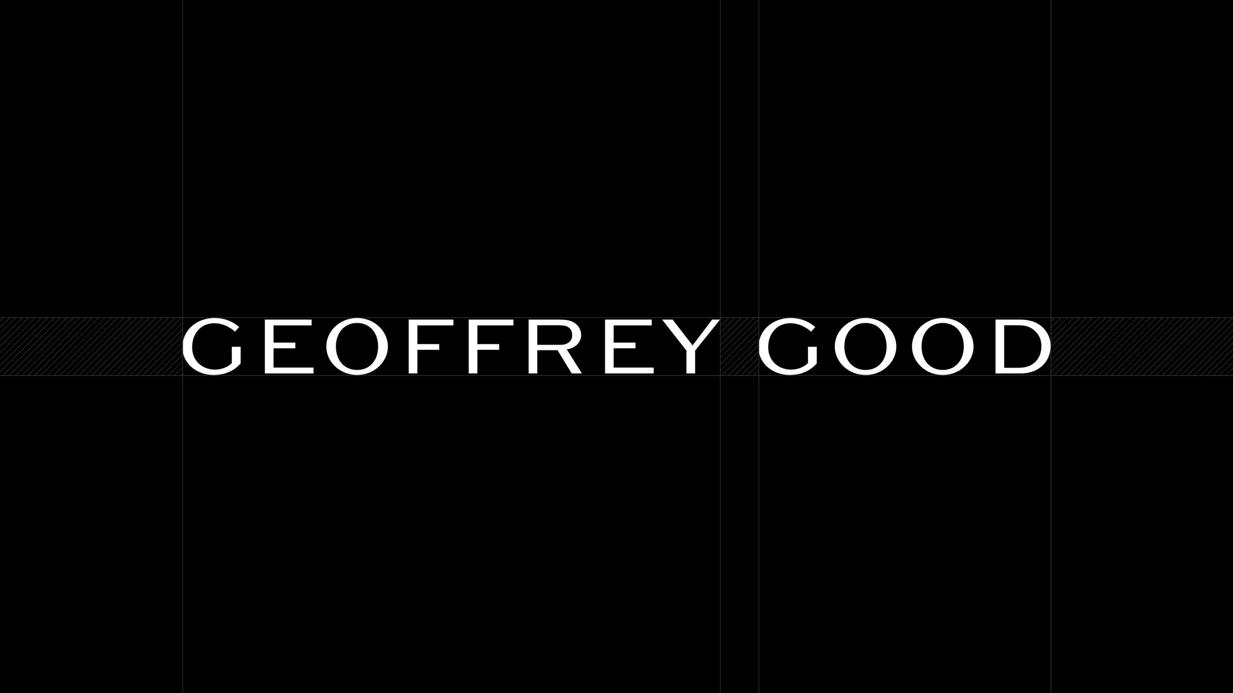 Black background with white text reading 'GEOFFREY GOOD' centered on the image.