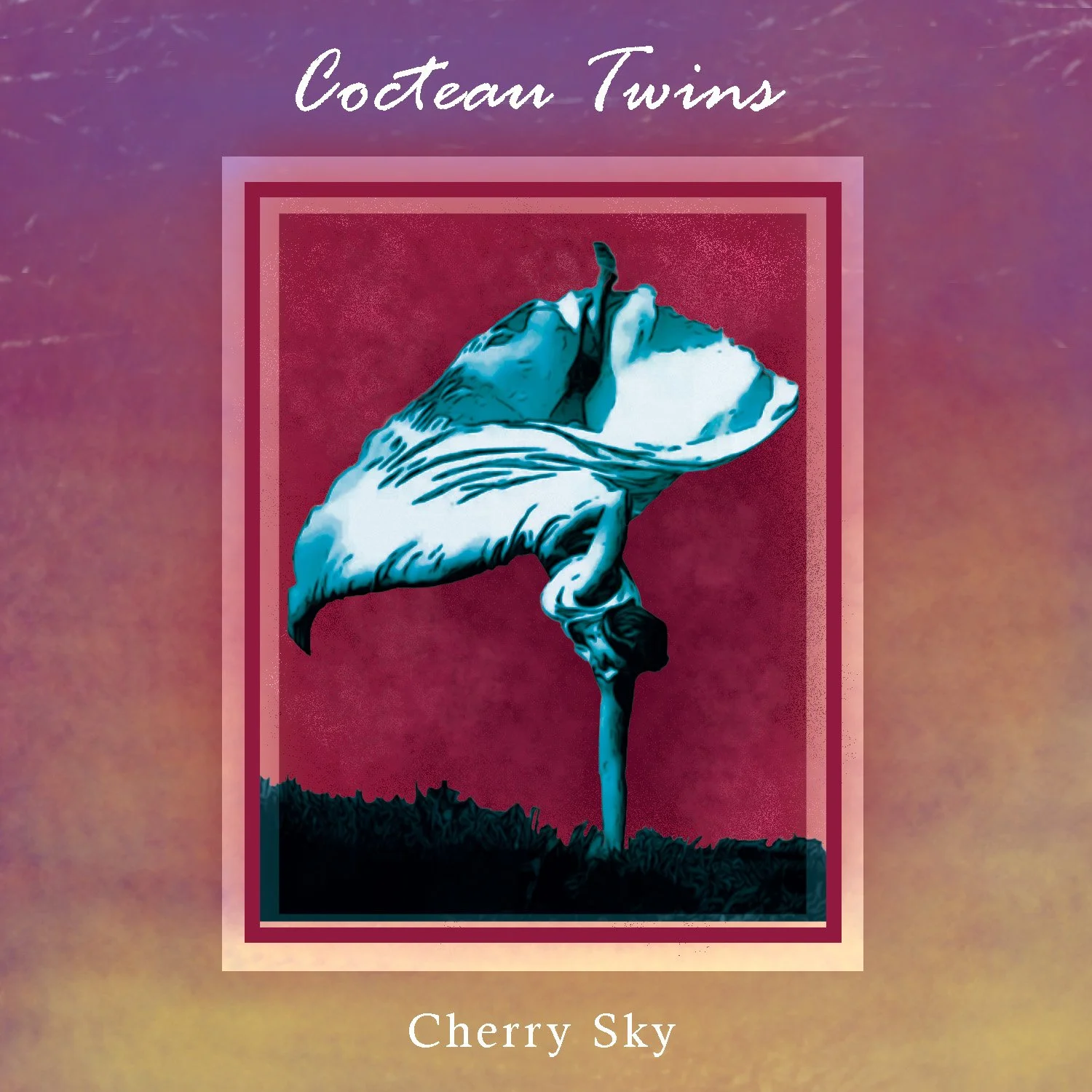 This image was created to represent a fictional album cover for the band Cocteau Twins. Visual homage was inspired by the iconic ballerina imagery associated with Cocteau Twins. The figure originates from a 1937 photograph by Czech photographer Bohum