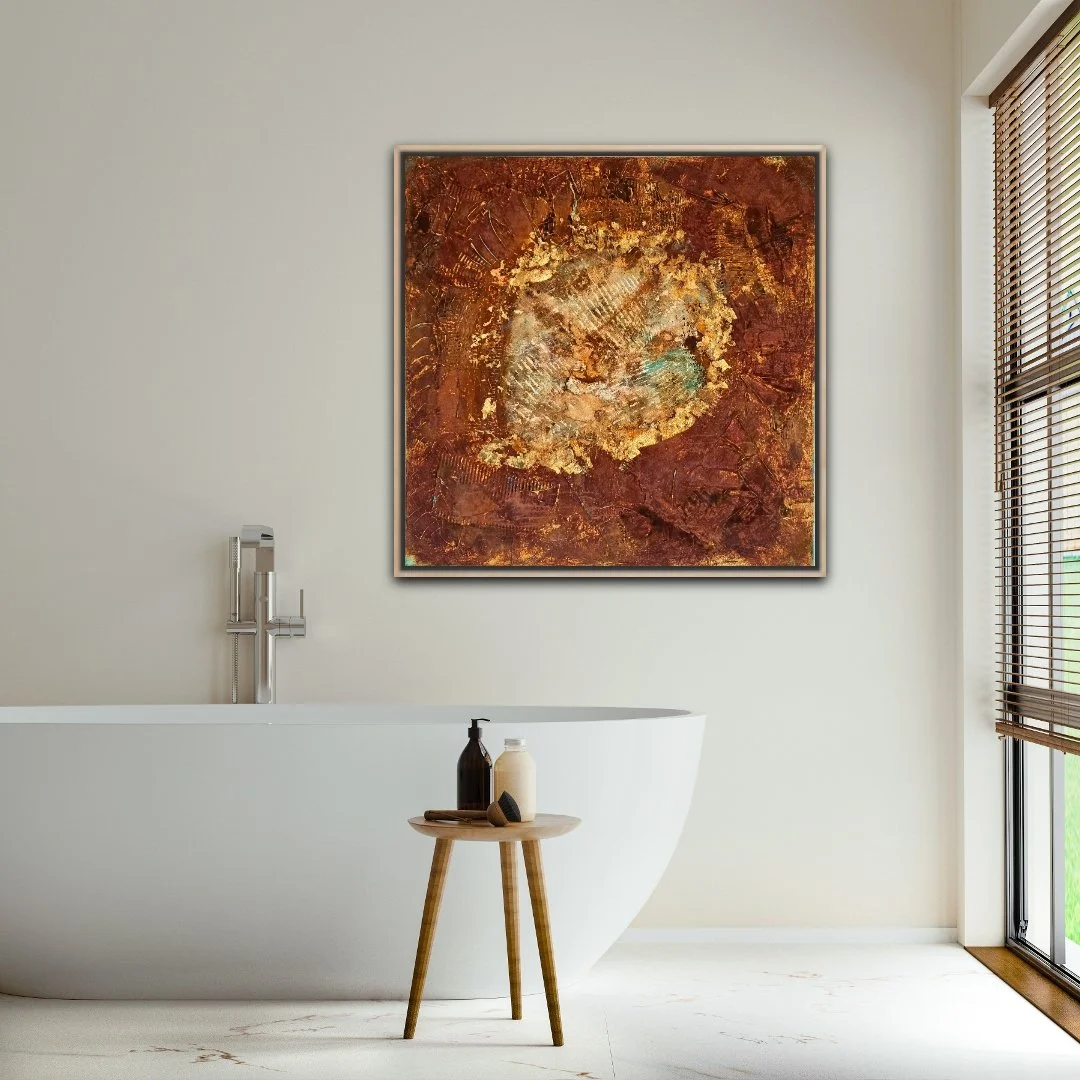 Pfuhl des Eisenhans / 80 x 80 cm / Leinwand / Raumansicht