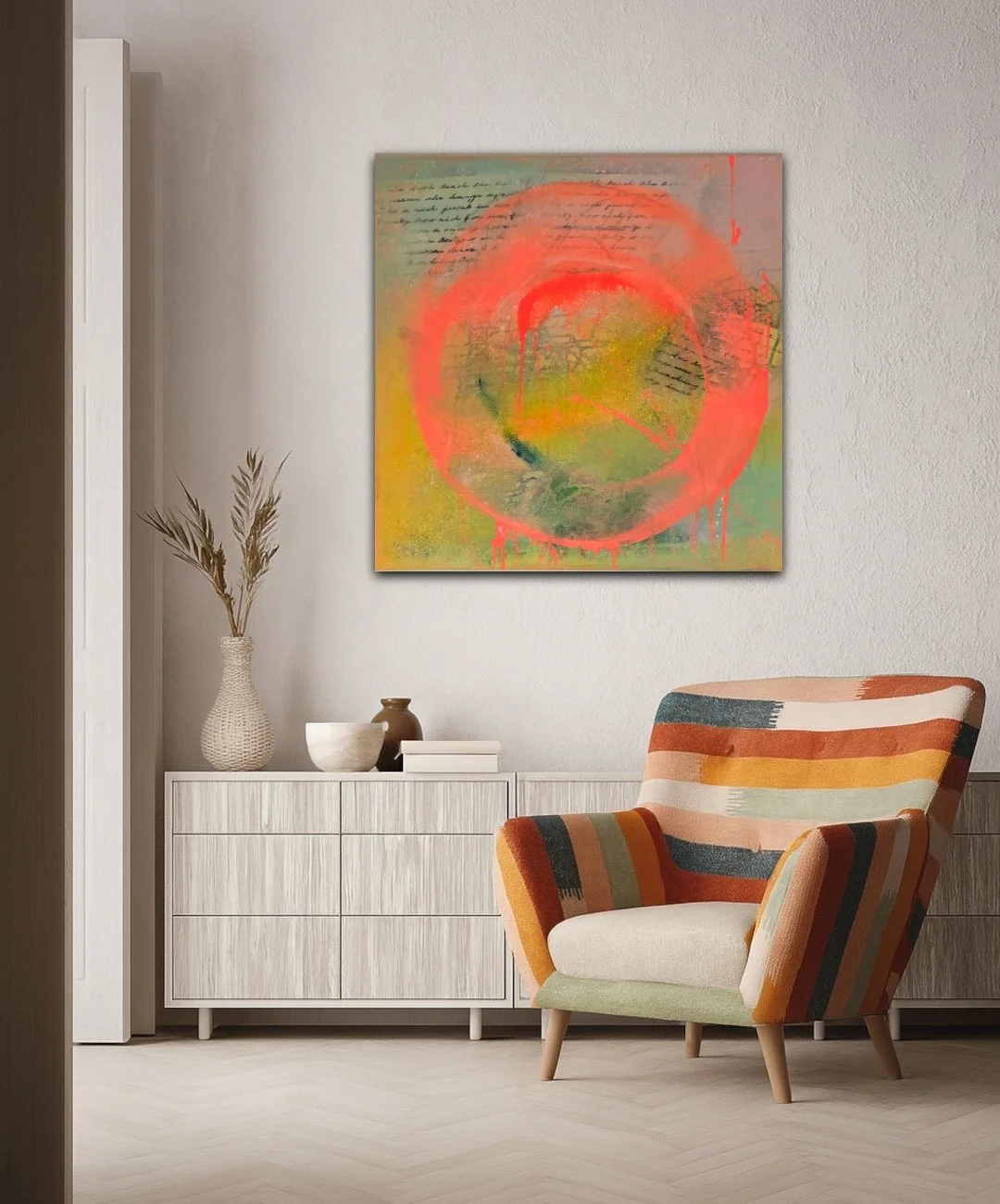 Circle Love Letters / 80 x 80 cm / Raumansicht