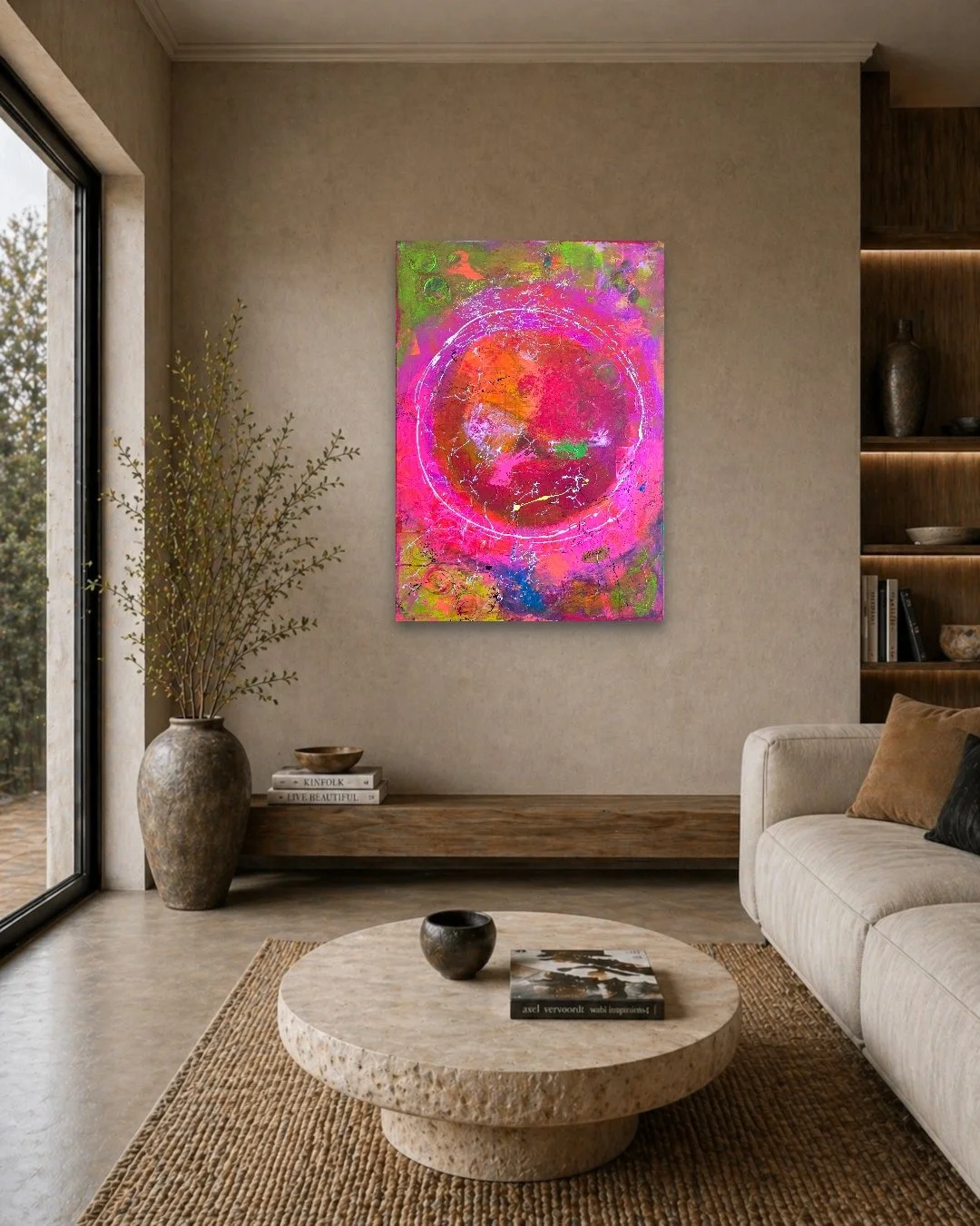 Circle "Manifest" / 70 x 100 cm Leinwand / Raumansicht 