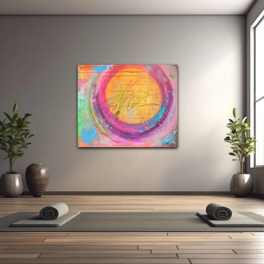 Circle XL / 100 x 120 cm Leinwand (4,5 cm Tiefe) / Raumansicht